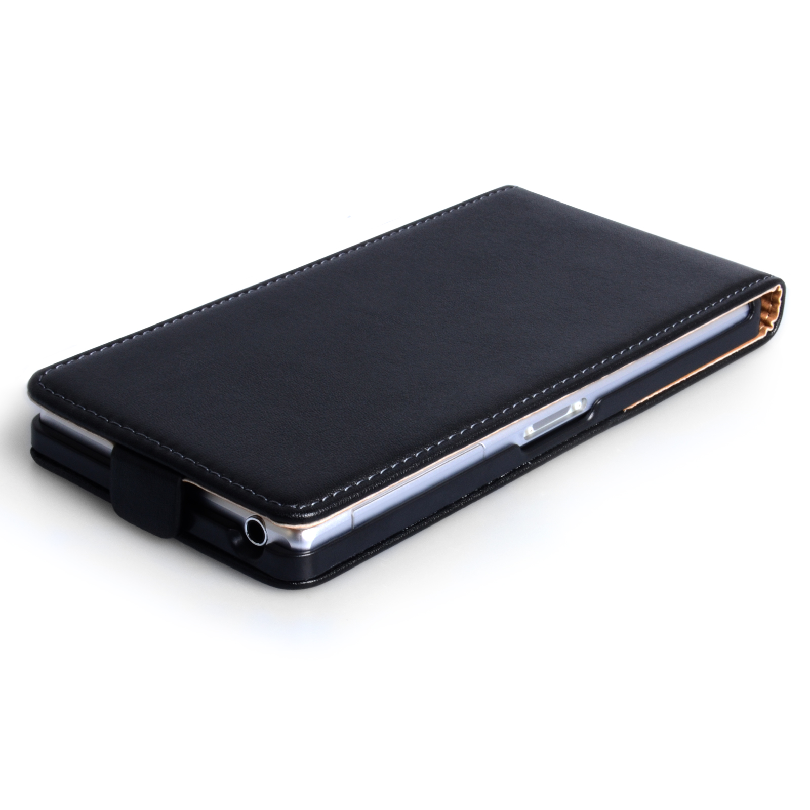 Caseflex Sony Xperia Z2 Real Leather Flip Case - Black