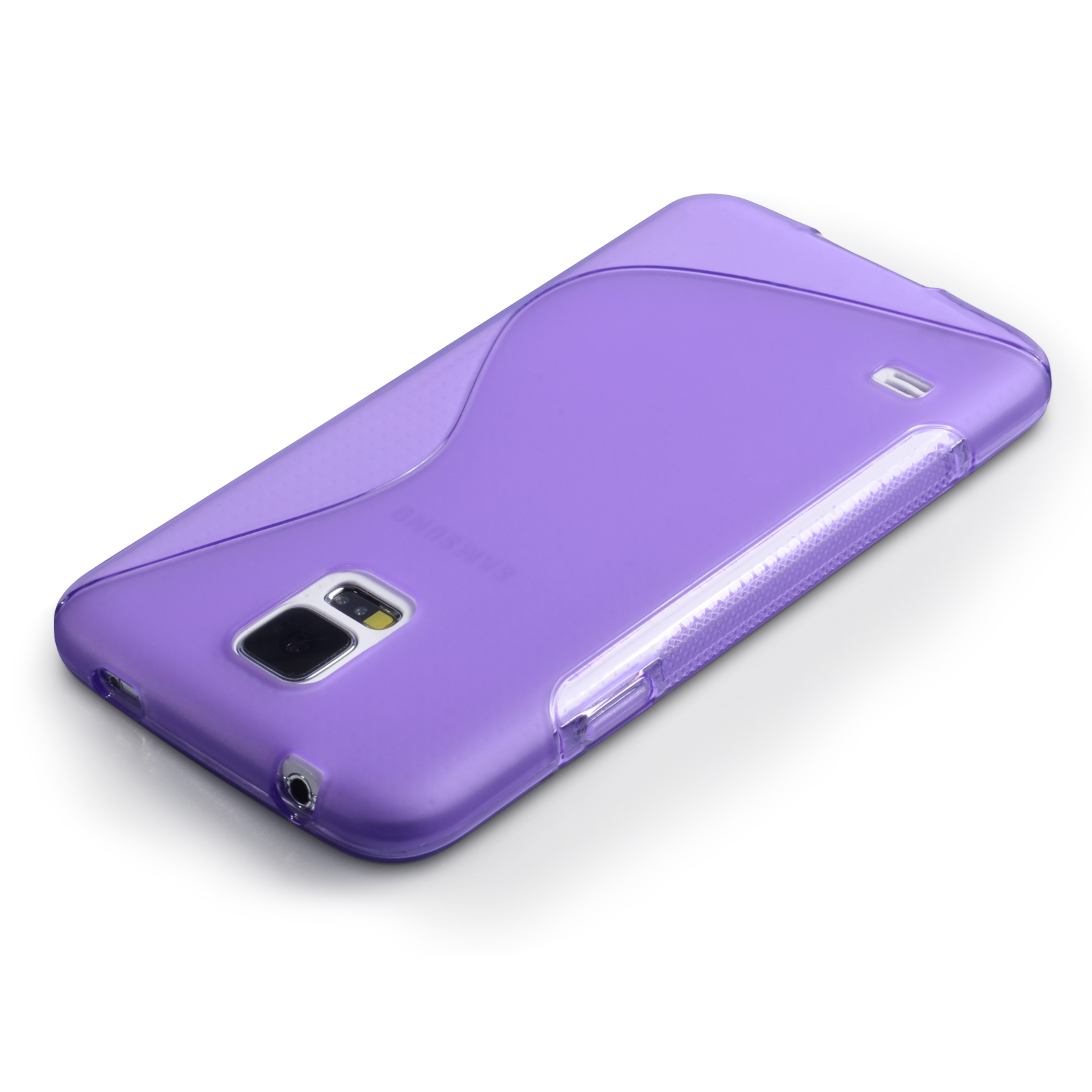 Caseflex Samsung Galaxy S5 Silicone Gel S-Line Case - Purple