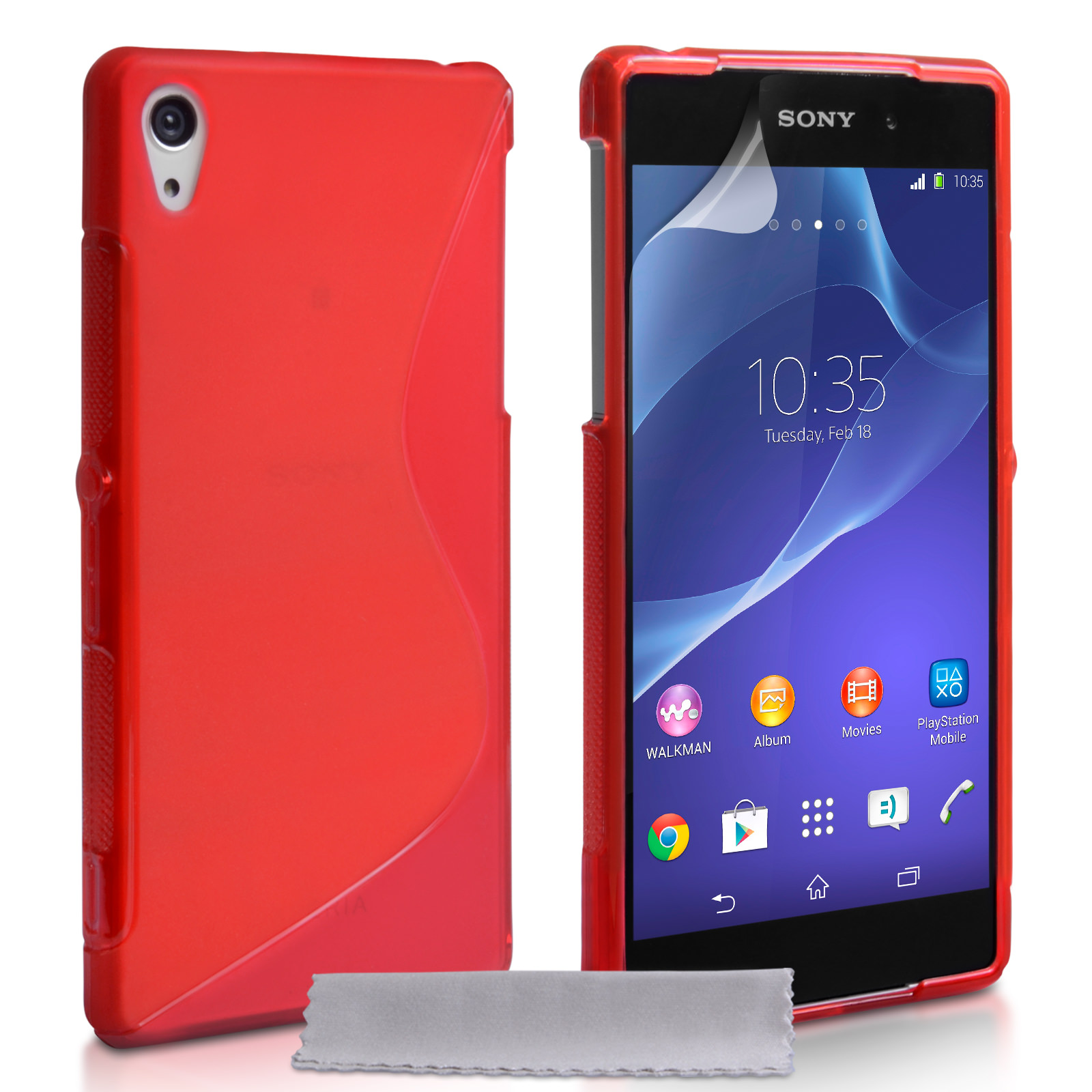 Caseflex Sony Xperia Z2 Gel S-Line - Red | Mobile
