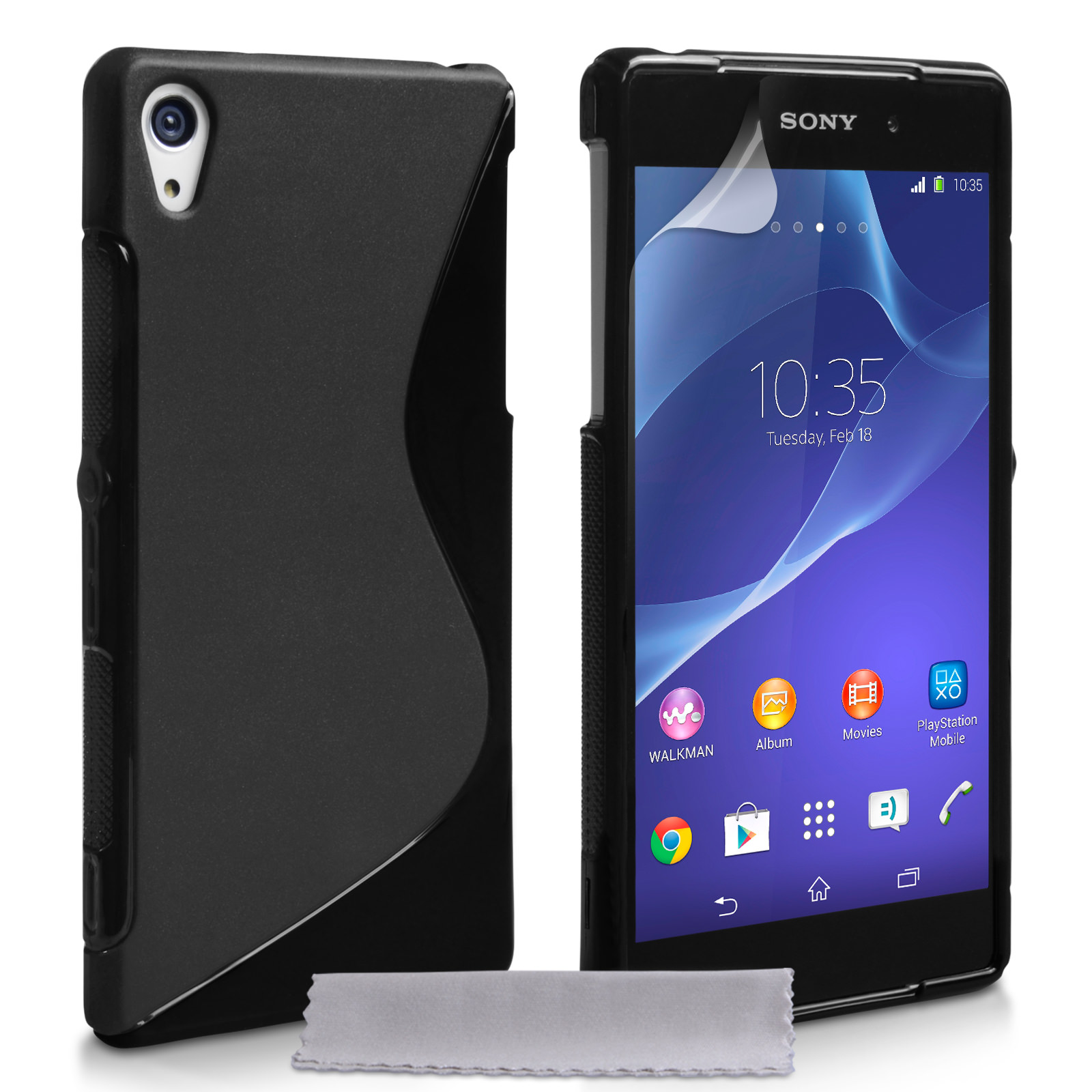 Caseflex Sony Xperia Z2 Silicone Gel S-Line Case - Black