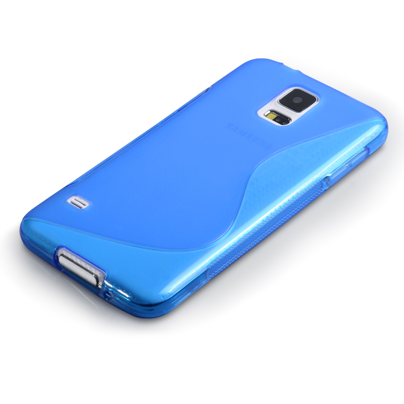 Caseflex Samsung Galaxy S5 Silicone Gel S-Line Case - Blue