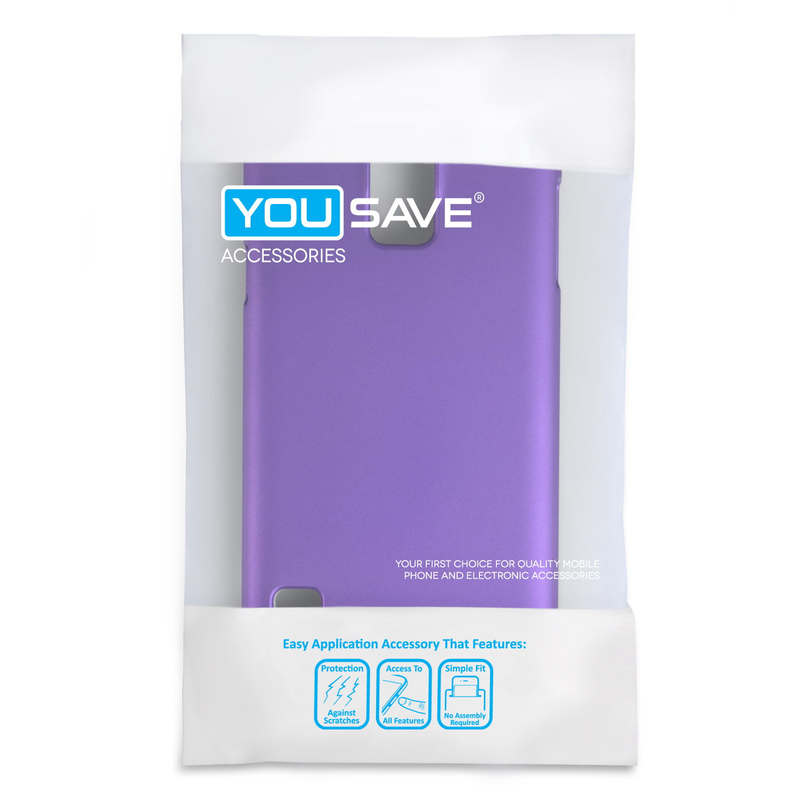 YouSave Accessories Samsung Galaxy S5 Hard Hybrid Case - Purple