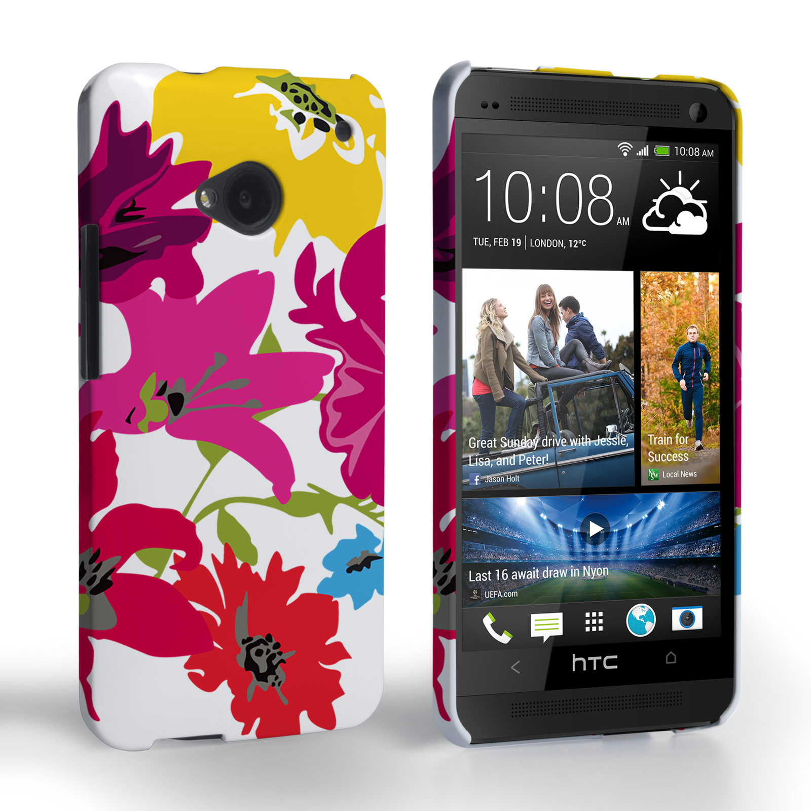 Caseflex HTC One Retro Flower Bouquet Case 