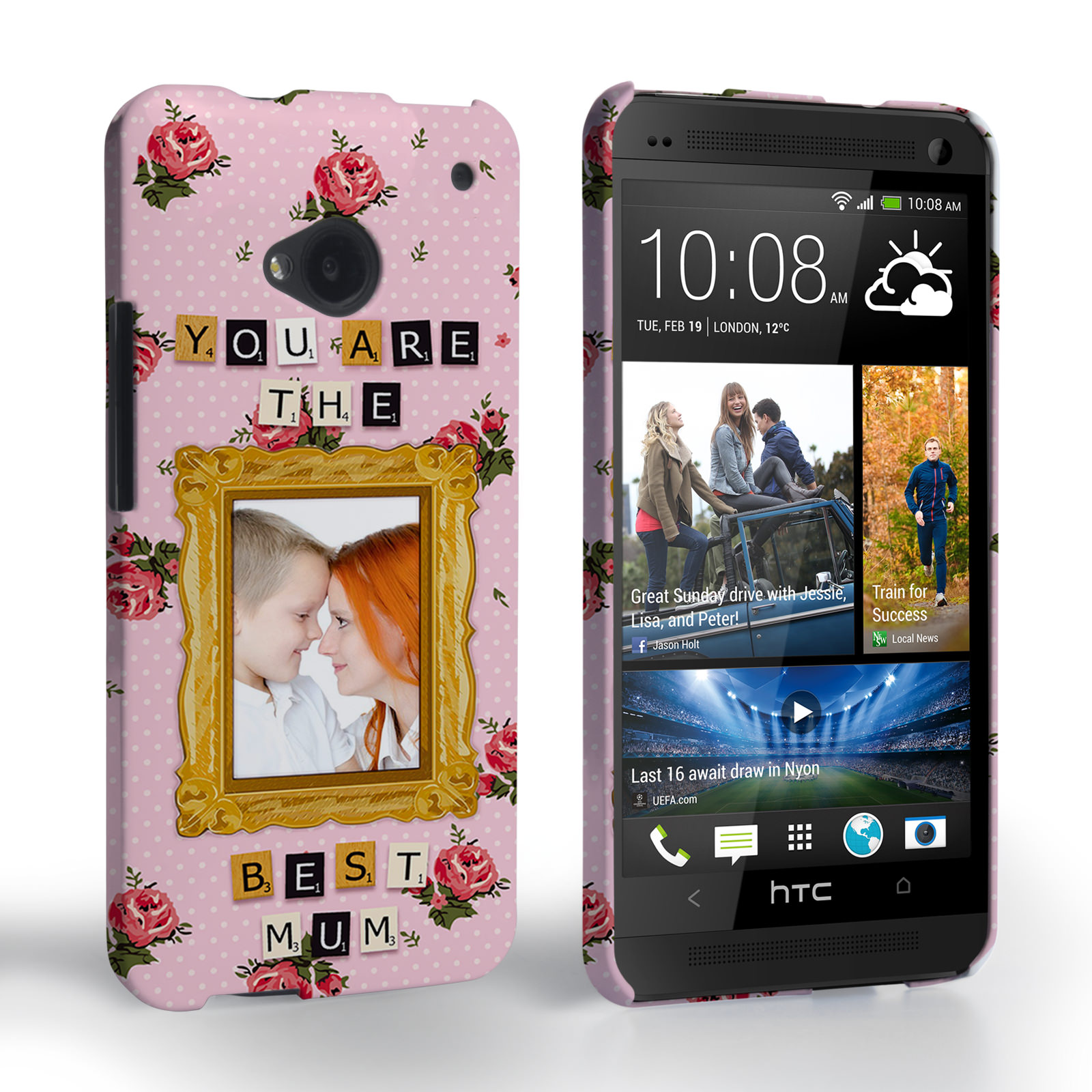 Caseflex HTC One 'You are the best Mum’ Personalised Hard Case – Pink 