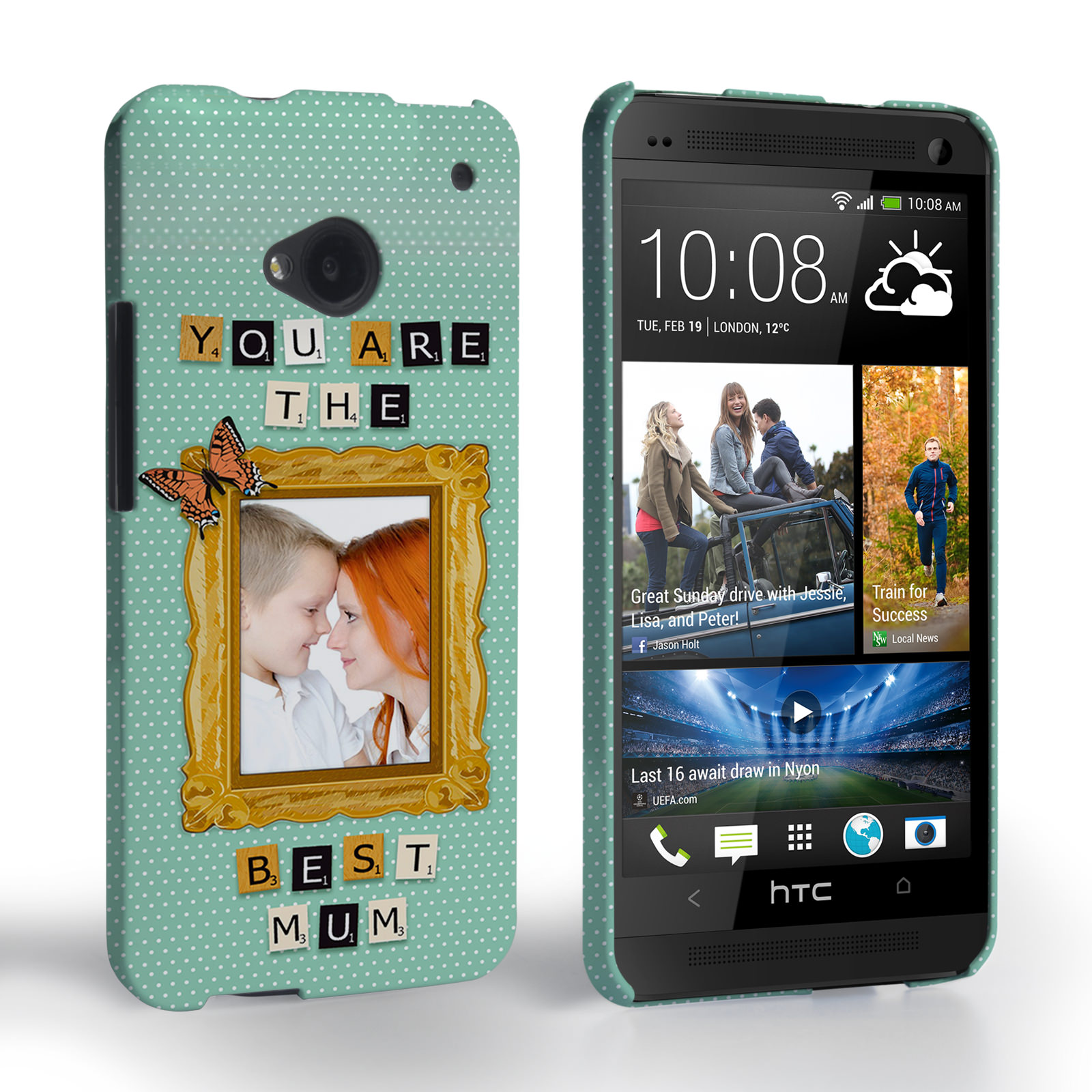 Caseflex HTC One 'You are the best Mum’ Personalised Hard Case – Blue