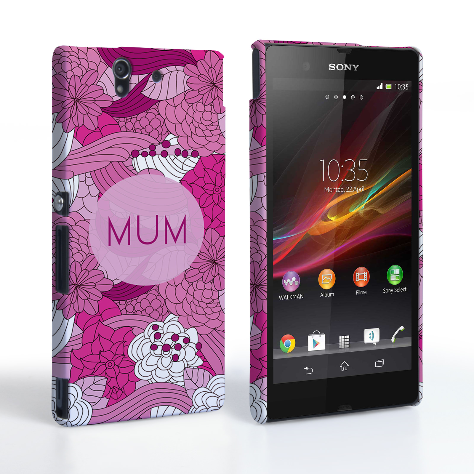 Caseflex Sony Xperia Z Retro Swirl Mum Case – Pink