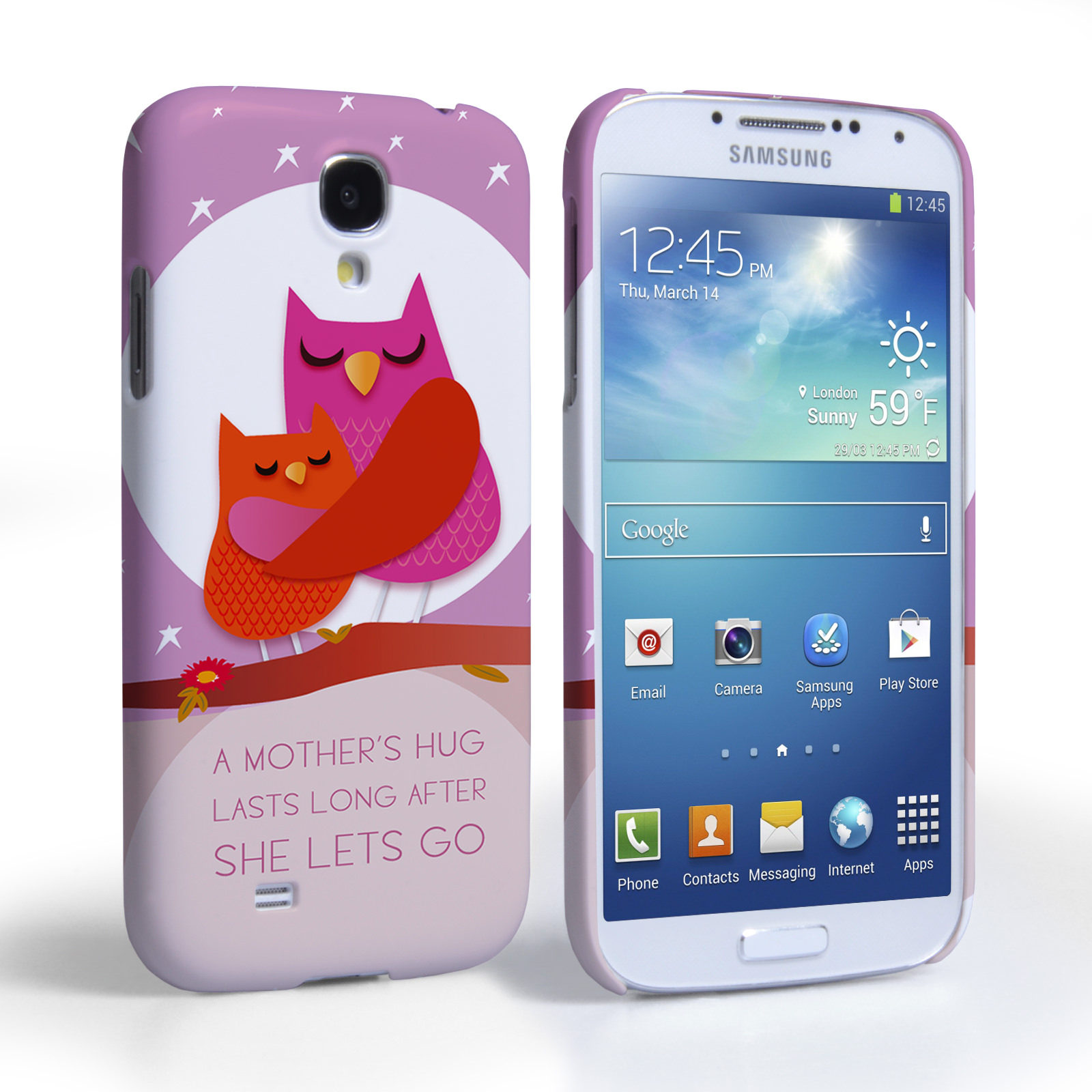 Caseflex Samsung Galaxy S4 Mummy Owl Hard Case – Purple and Pink