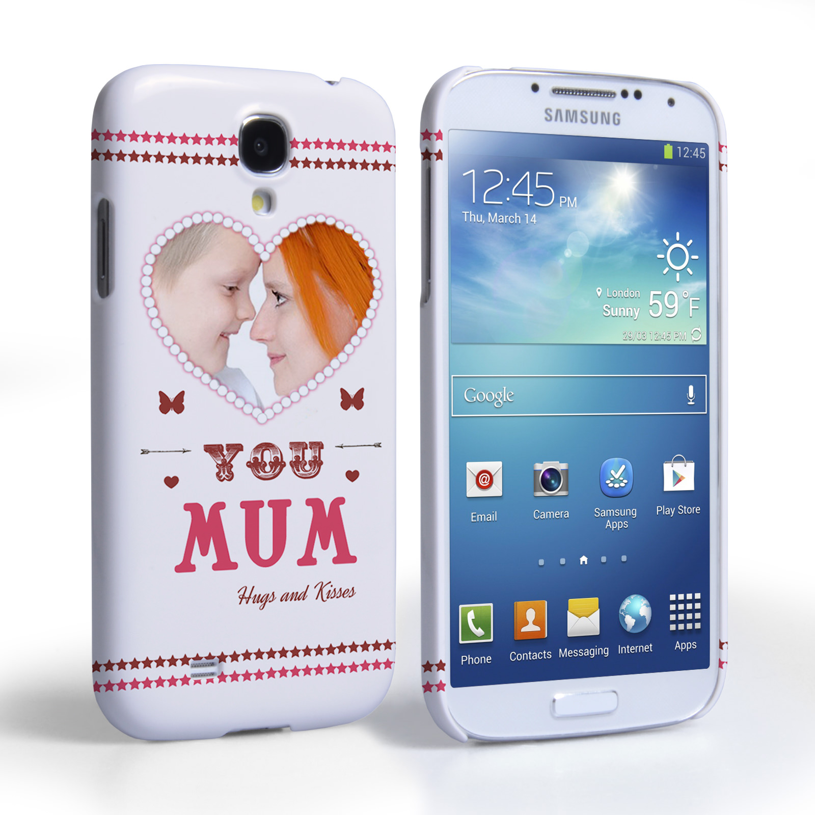 Caseflex Samsung Galaxy S4 ‘Love You Mum’ Personalised Hard Case – Pink 