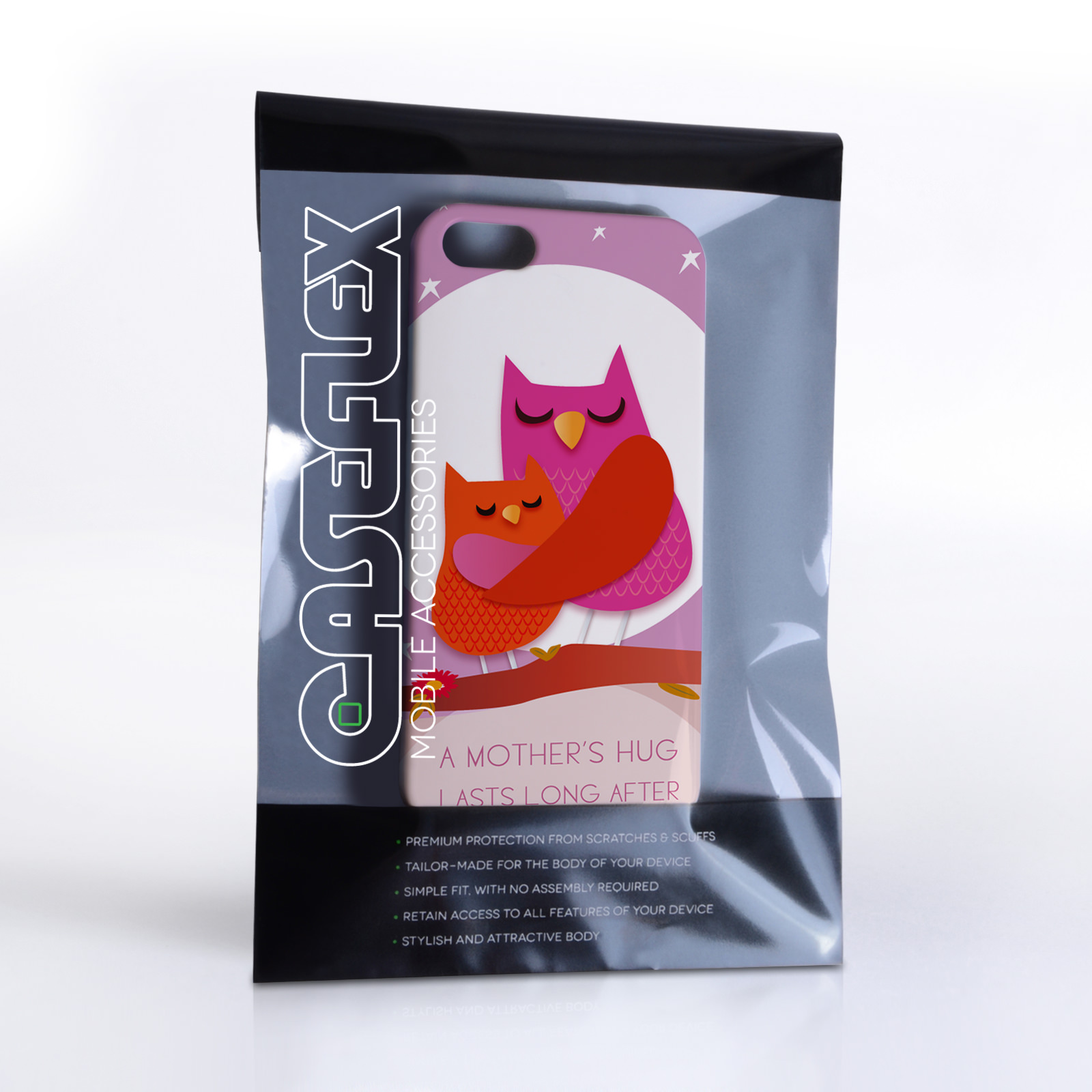 Caseflex iPhone 5 / 5S Mummy Owl Hard Case – Purple and Pink