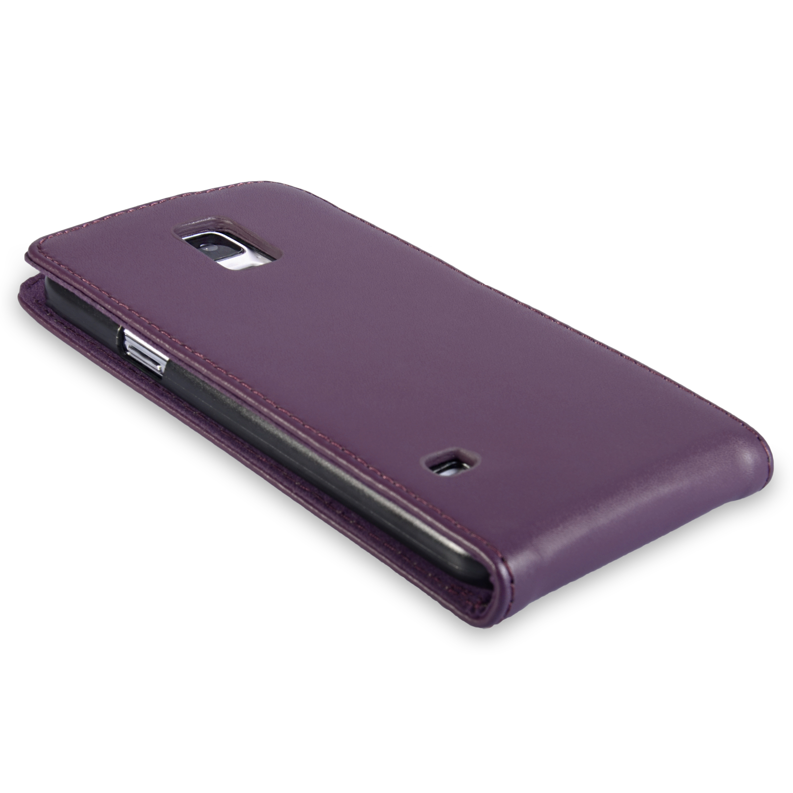 YouSave Samsung Galaxy S5 Leather-Effect Flip Case - Purple