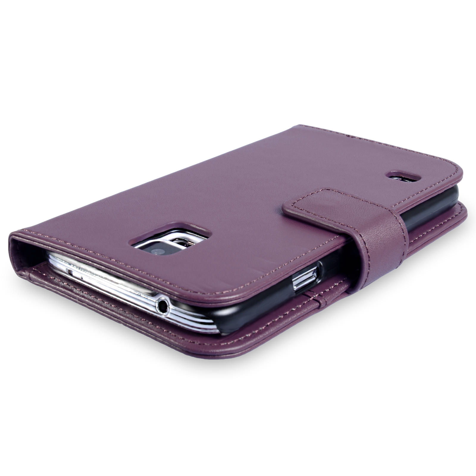 YouSave Samsung Galaxy S5 Leather-Effect Wallet Case - Purple