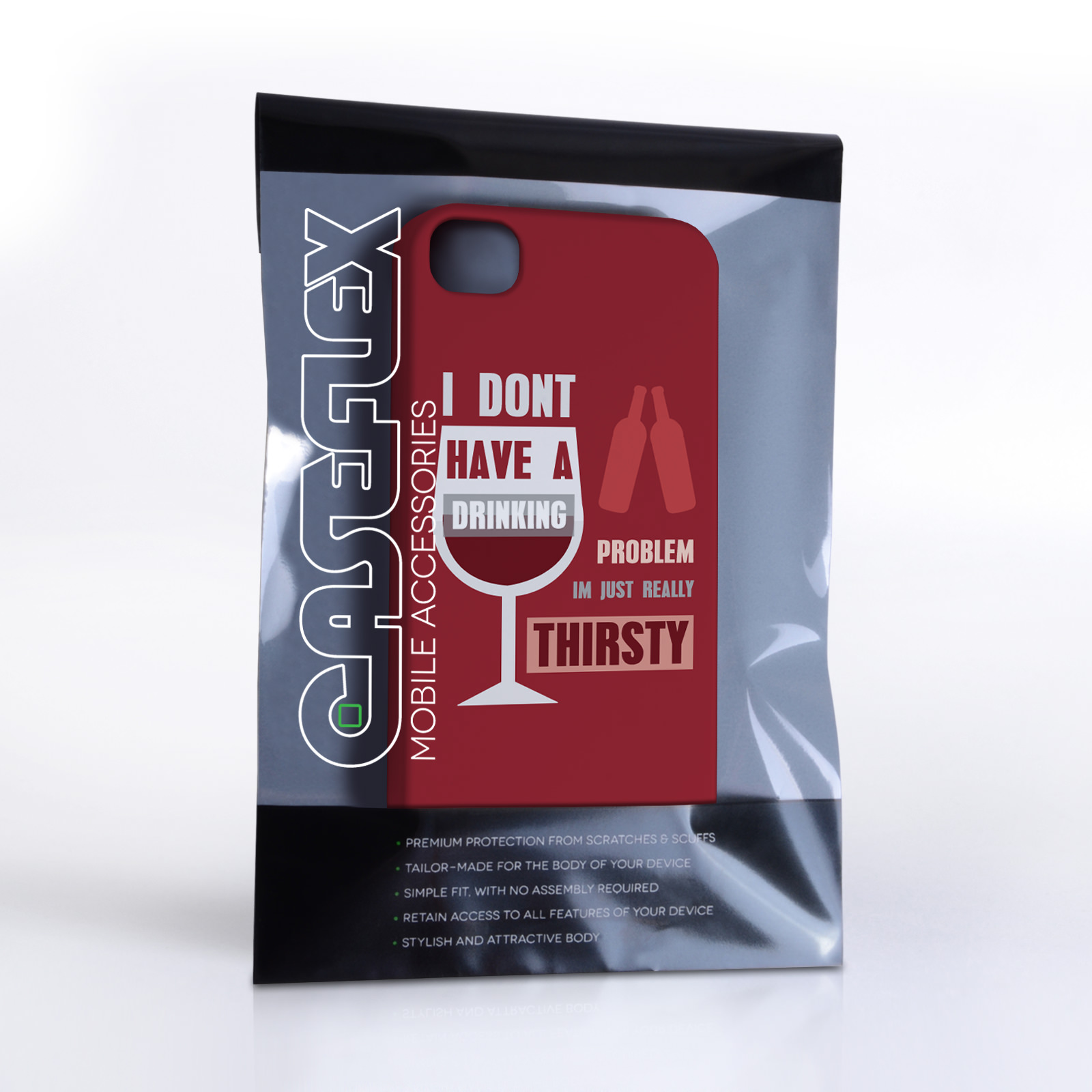 Caseflex iPhone 4 / 4S ‘Really Thirsty’ Quote Hard Case – Red