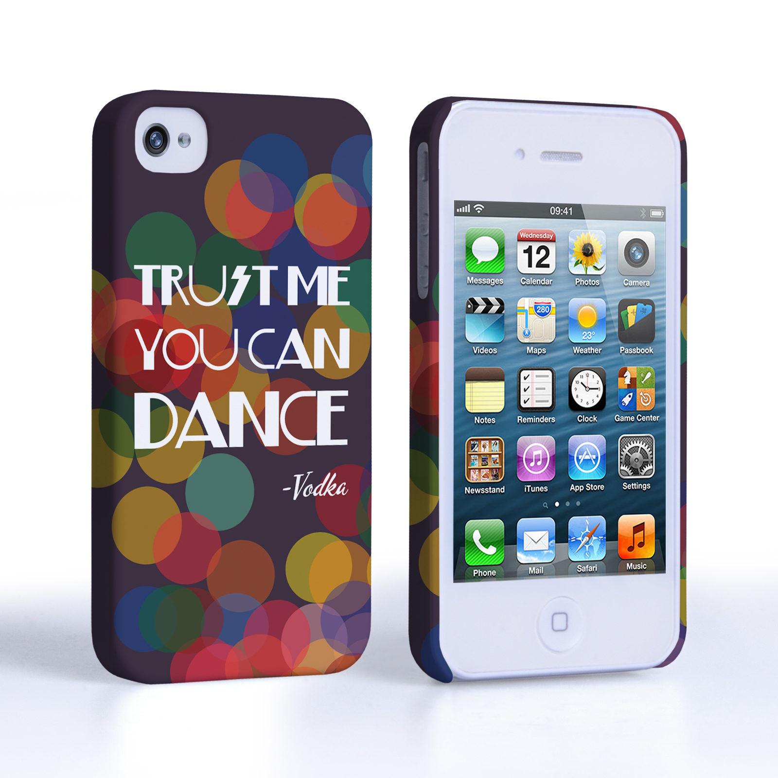 Caseflex iPhone 4 / 4S Vodka Dance Quote Hard Case – Purple