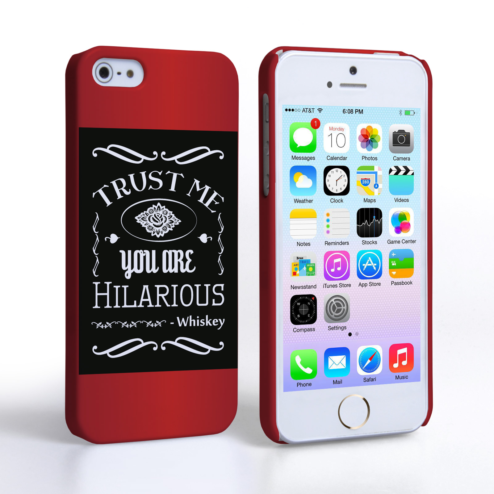 Caseflex iPhone 5 / 5S Bourbon Whiskey Quote Hard Case – Black