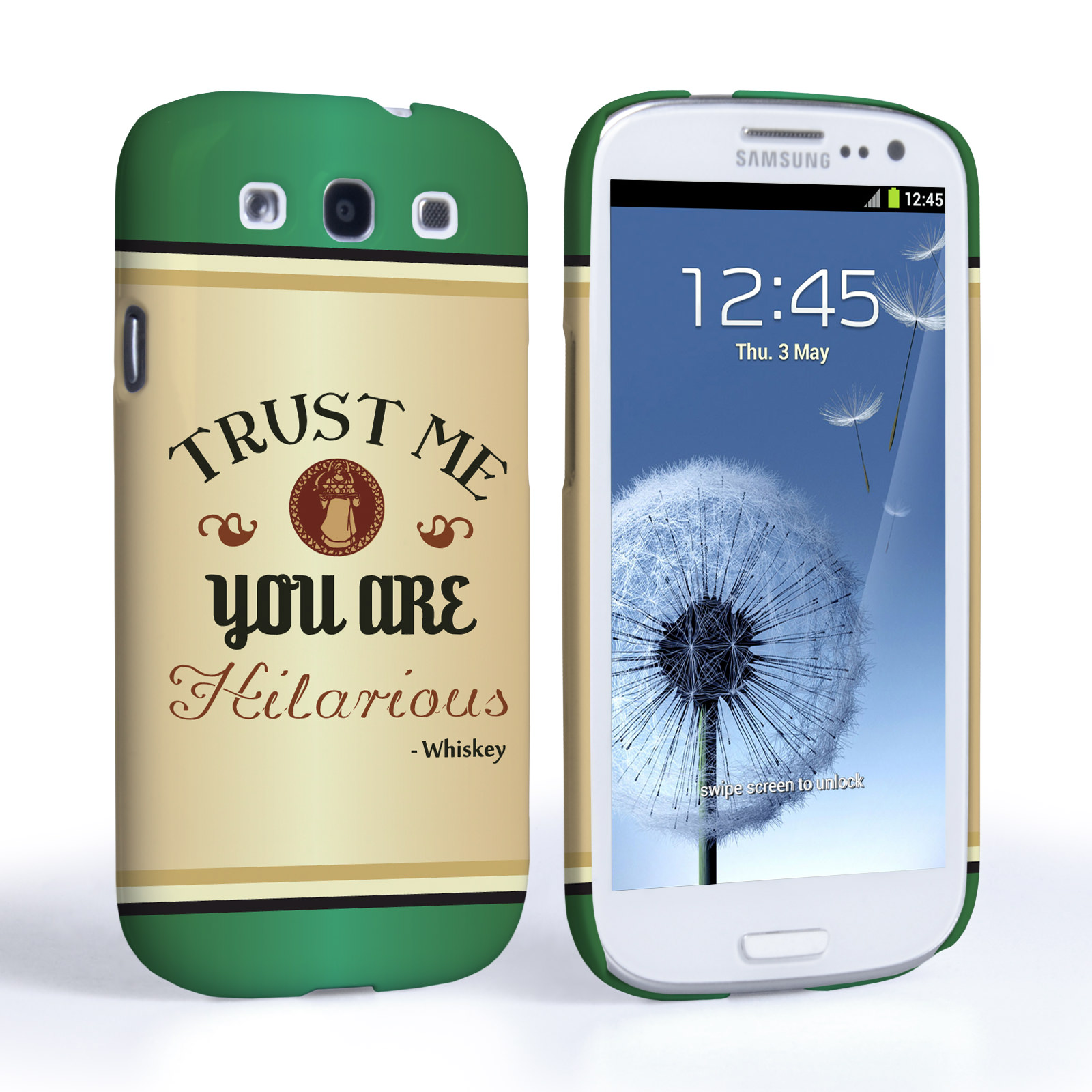 Caseflex Samsung Galaxy S3 Irish Whiskey Quote Hard Case – Green