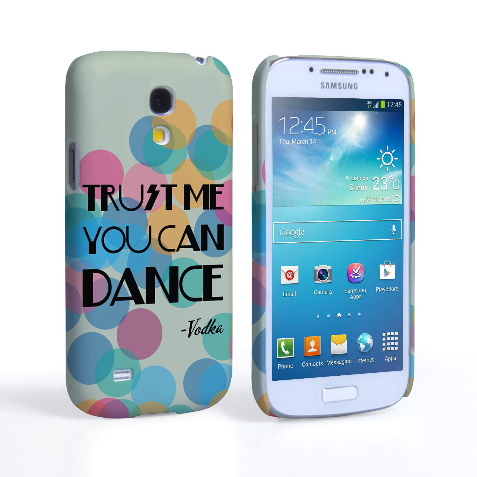 Caseflex Samsung Galaxy S4 Mini Vodka Dance Quote Hard Case – Green