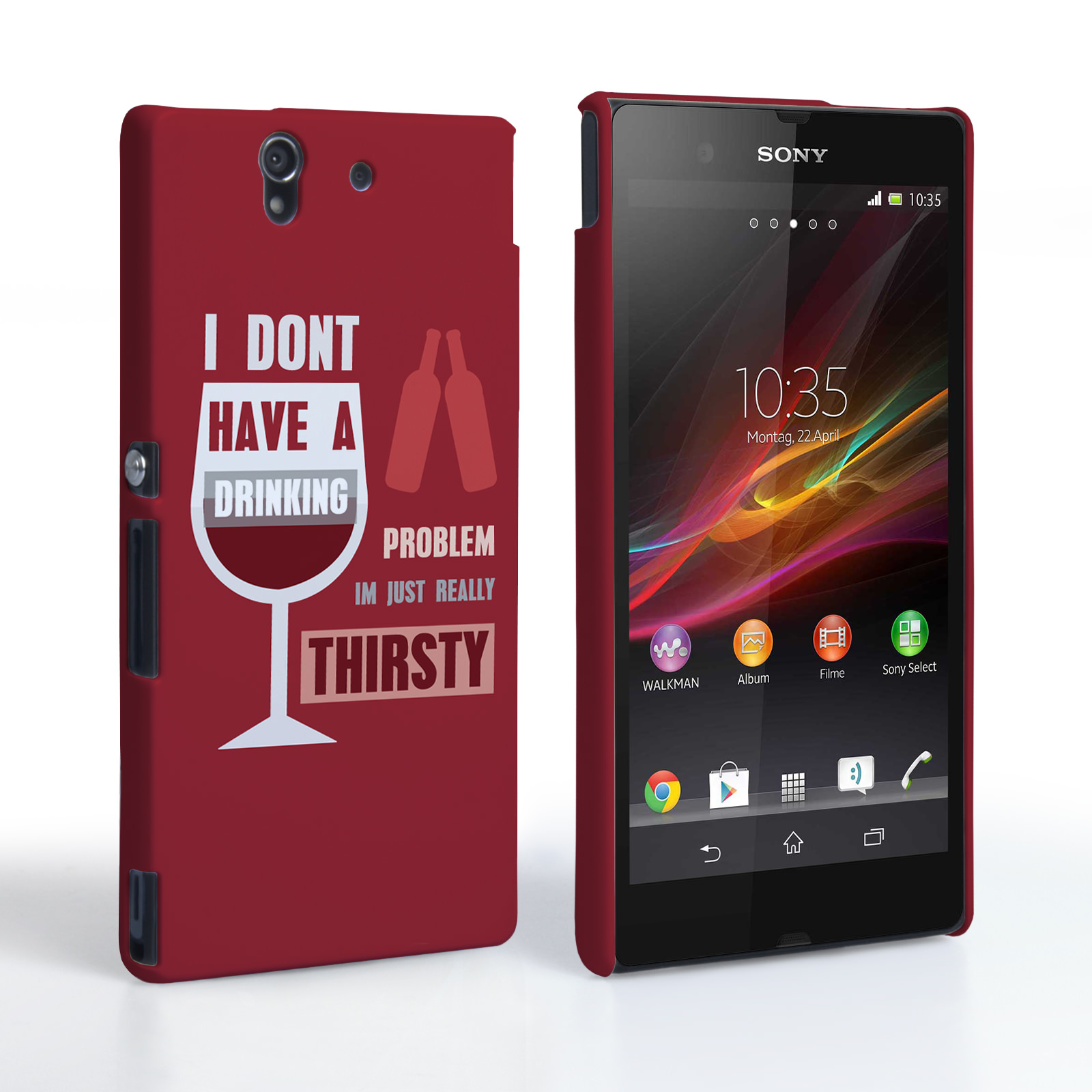 Caseflex Sony Xperia Z ‘Really Thirsty’ Quote Hard Case – Red