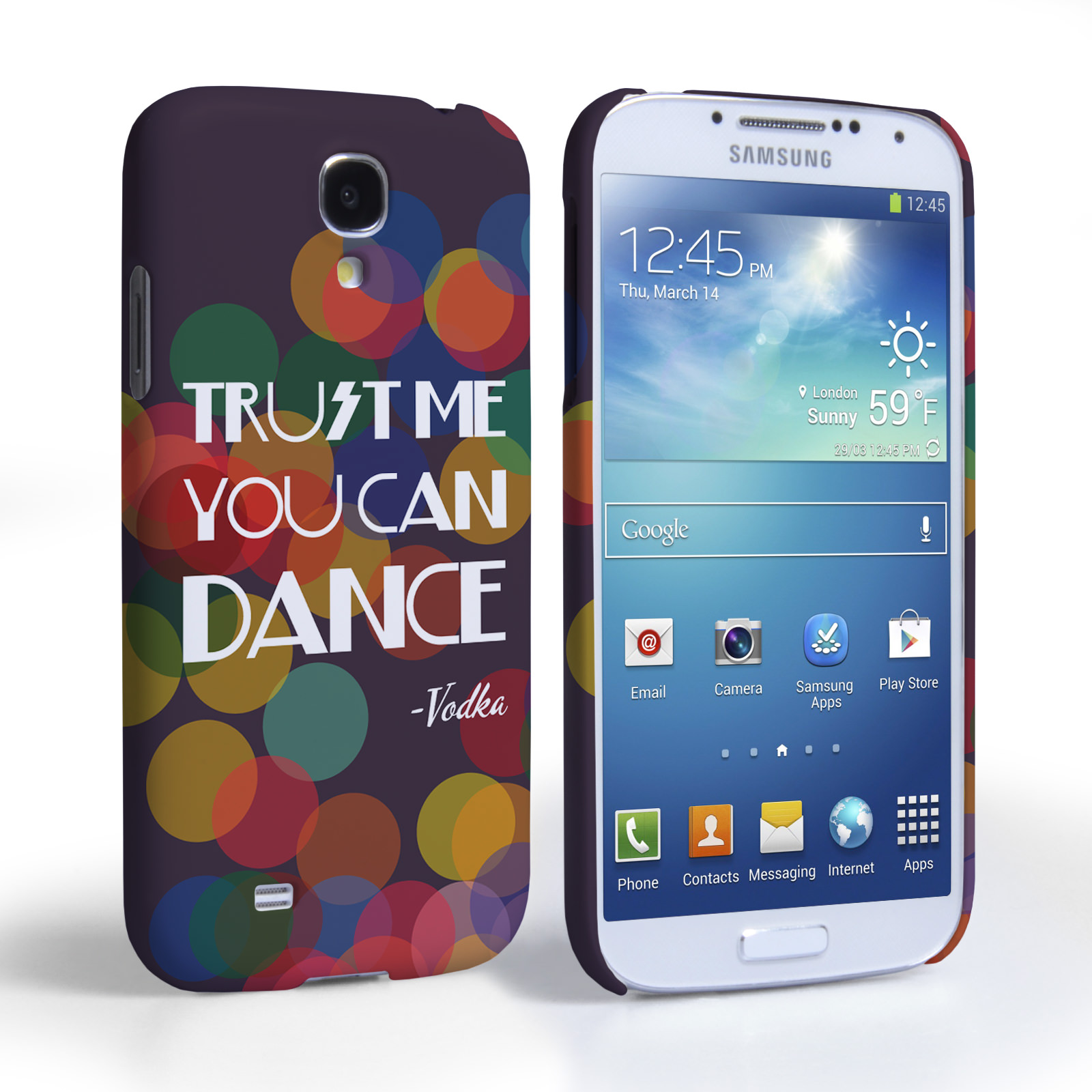 Caseflex Samsung Galaxy S4 Vodka Dance Quote Hard Case – Purple