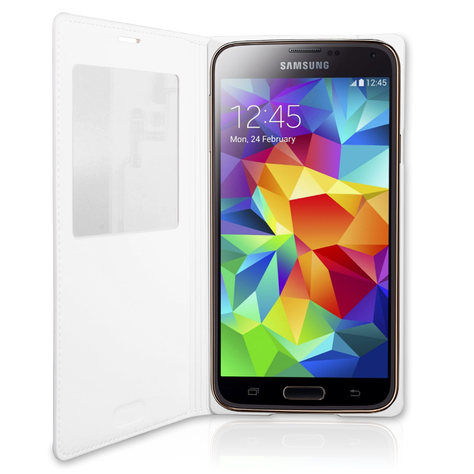Official Samsung Galaxy S5 S View Cover - White