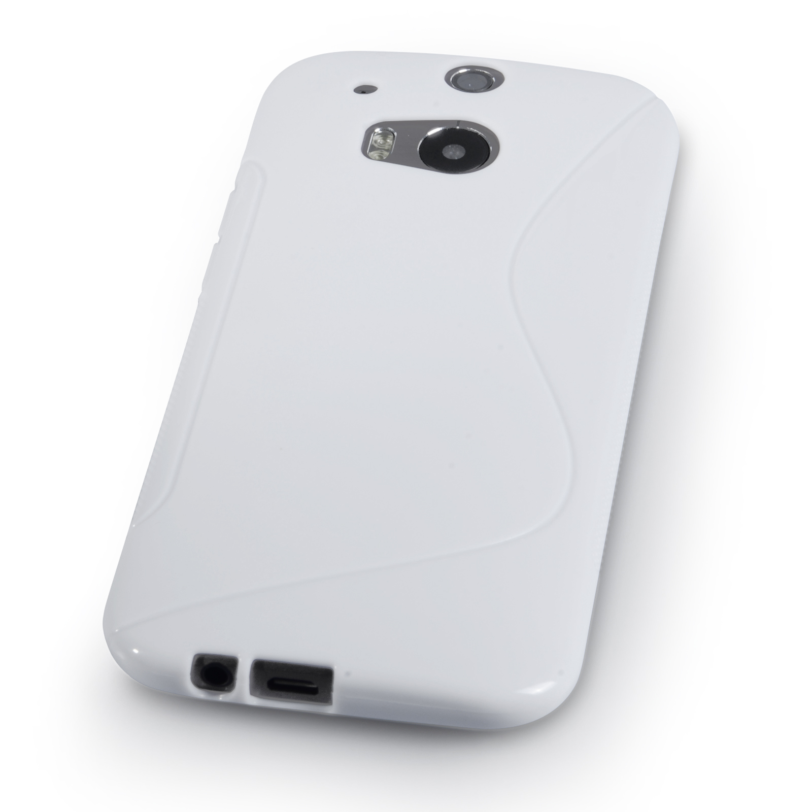 Caseflex HTC One M8 Silicone Gel S-Line Case - White
