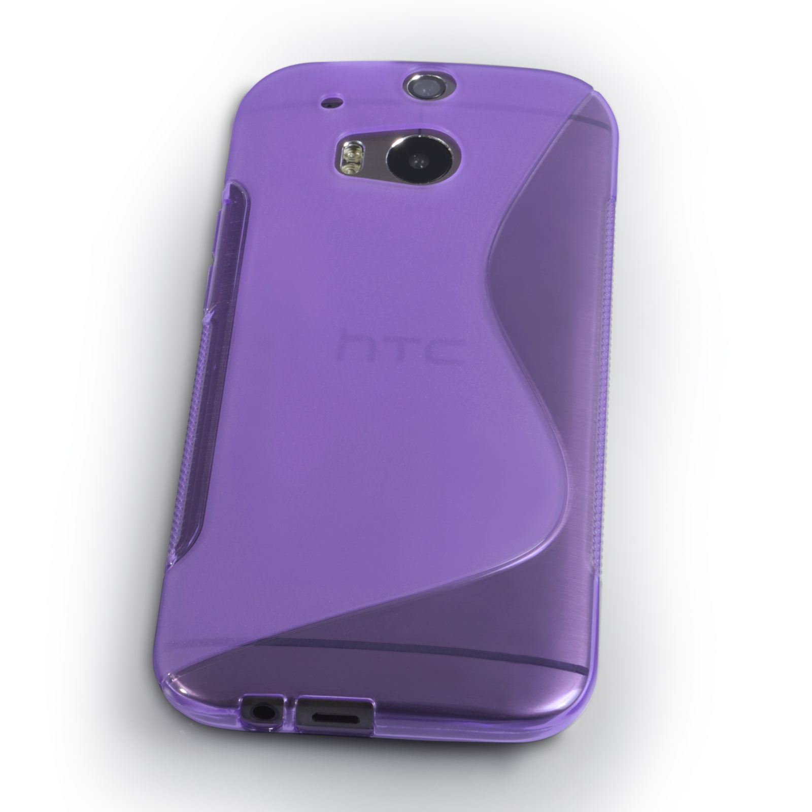 Caseflex HTC One M8 Silicone Gel S-Line Case - Purple