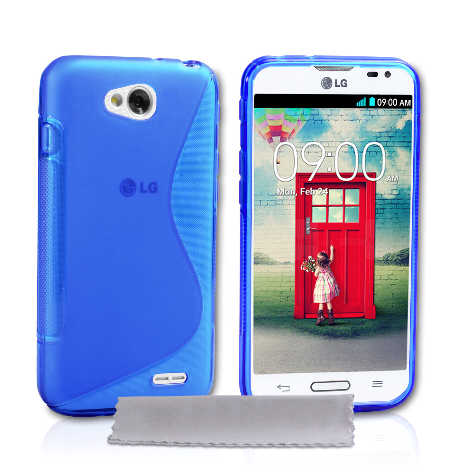 Caseflex LG L90 Silicone Gel S-Line Case - Blue