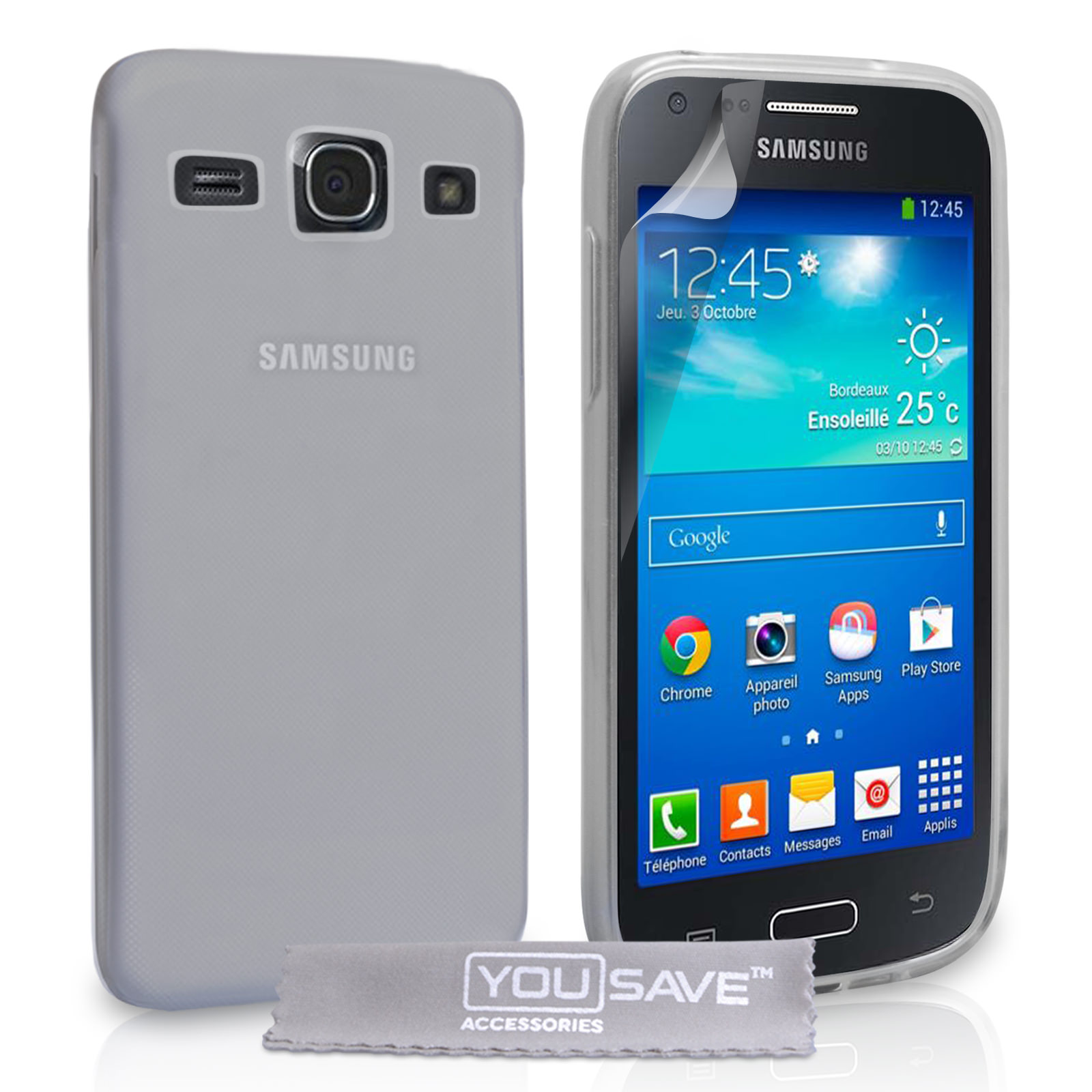YouSave Accessories Samsung Galaxy Core Plus Silicone Gel Case - Clear
