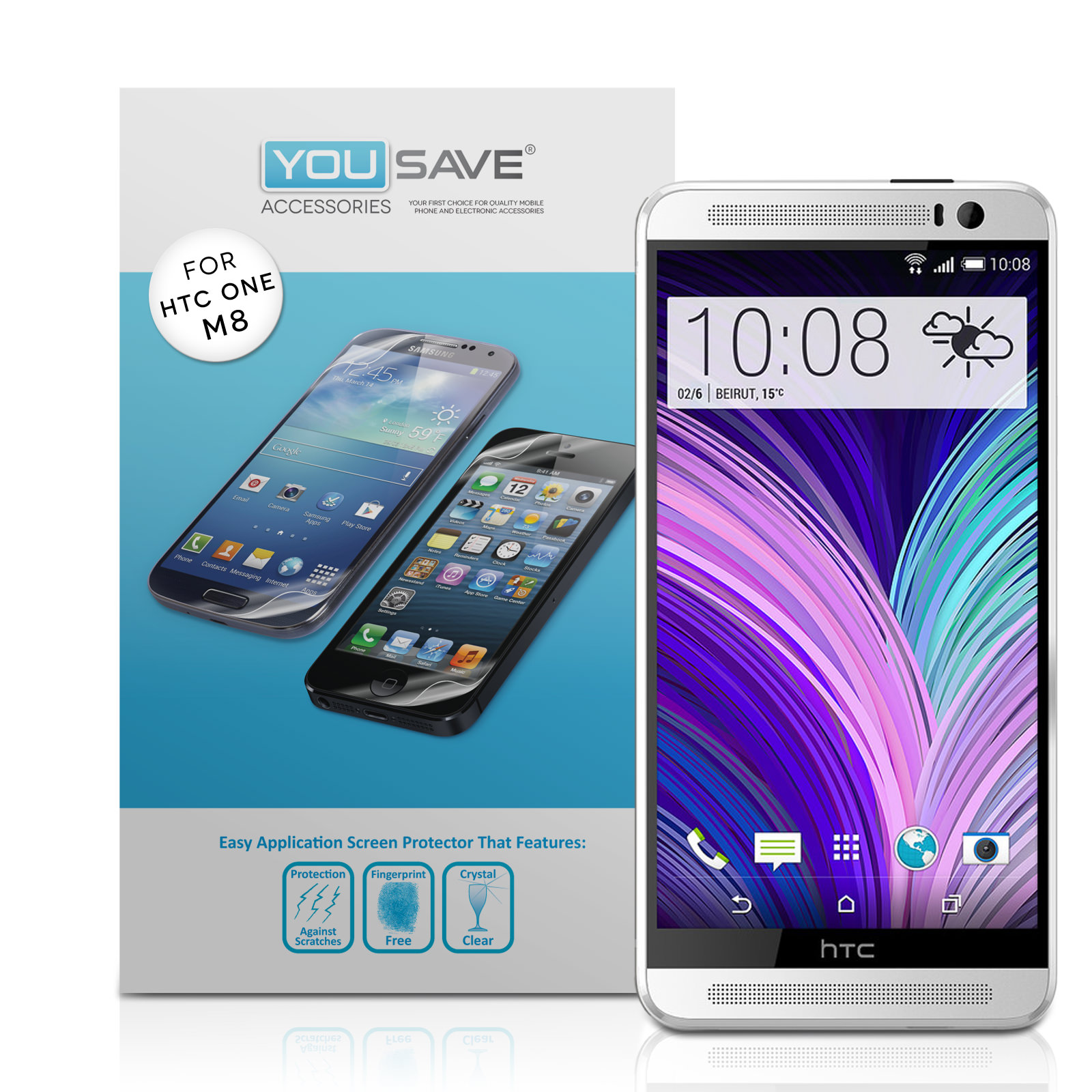 YouSave Accessories HTC One M8 Screen Protectors x5