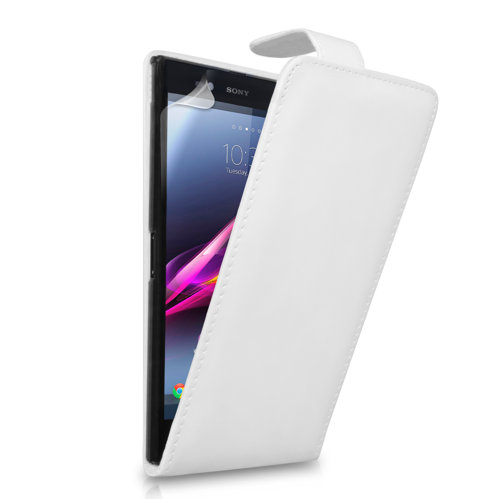 YouSave Sony Xperia Z Ultra Leather Effect Flip Case - White