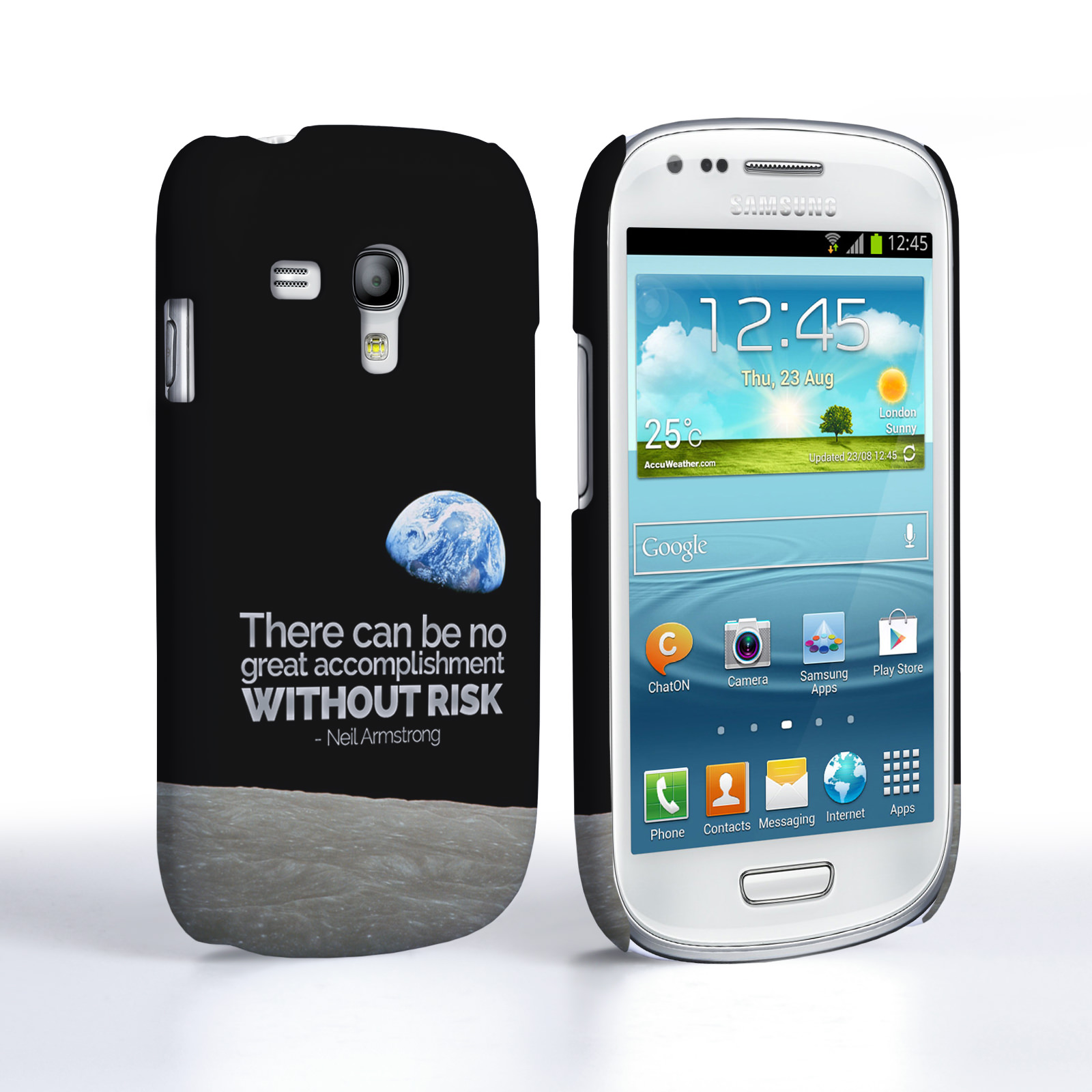 Caseflex Samsung Galaxy S3 Mini Neil Armstrong Quote Case