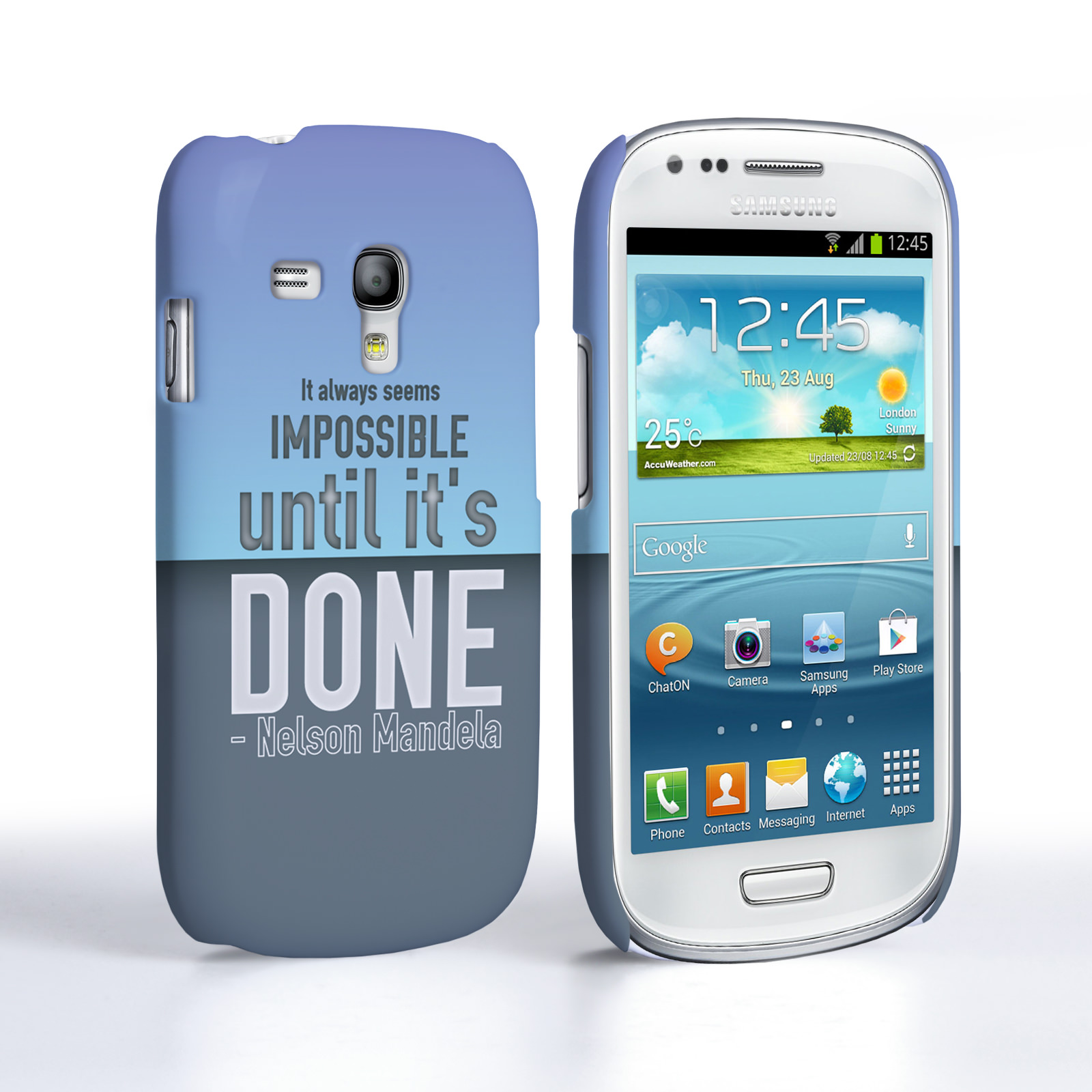 Caseflex Samsung Galaxy S3 Mini Nelson Mandela Quote Case