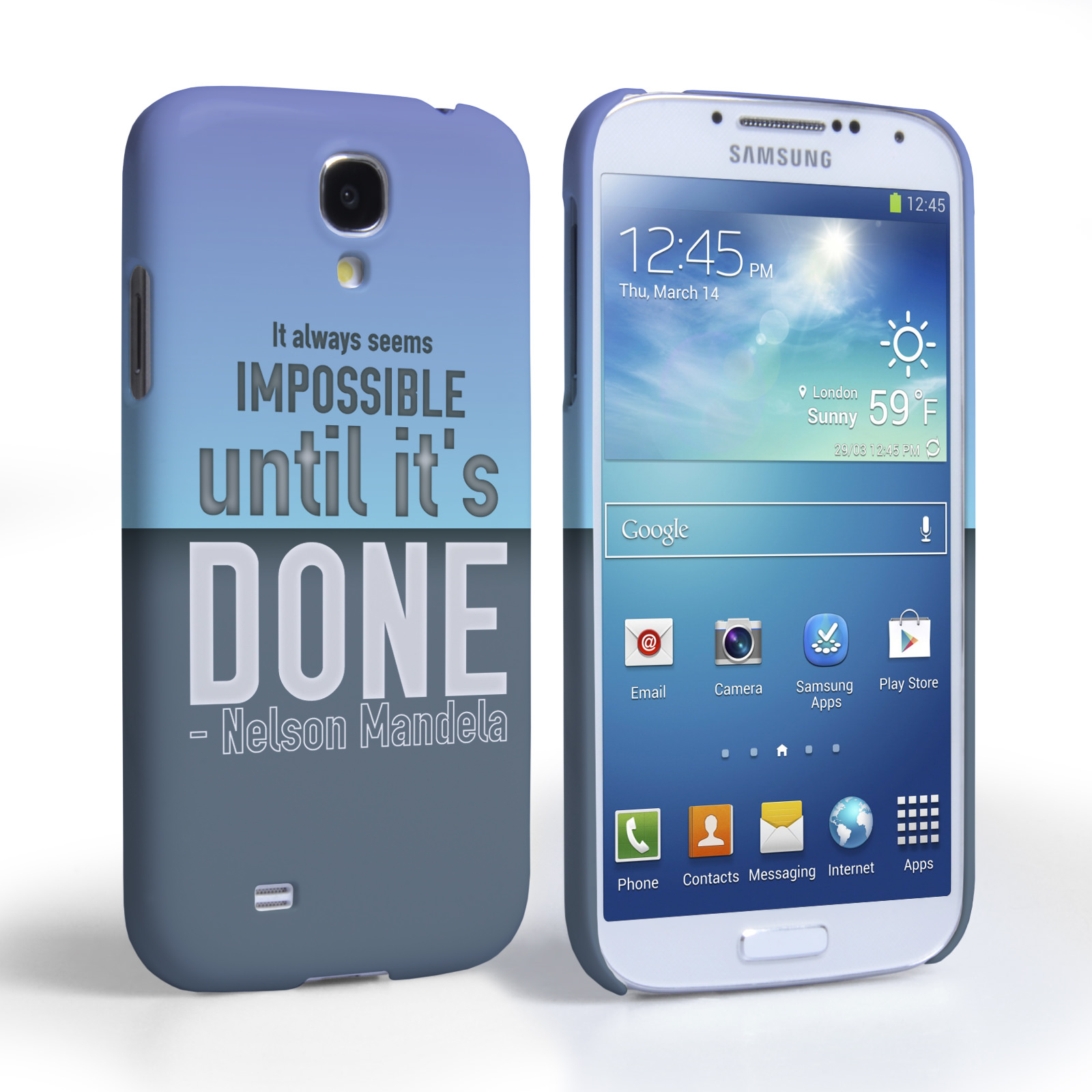 Caseflex Samsung Galaxy S4 Nelson Mandela Quote Case