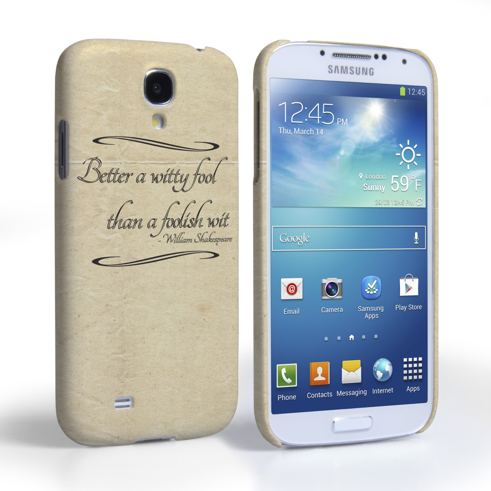 Caseflex Samsung Galaxy S4 Shakespeare Quote Case