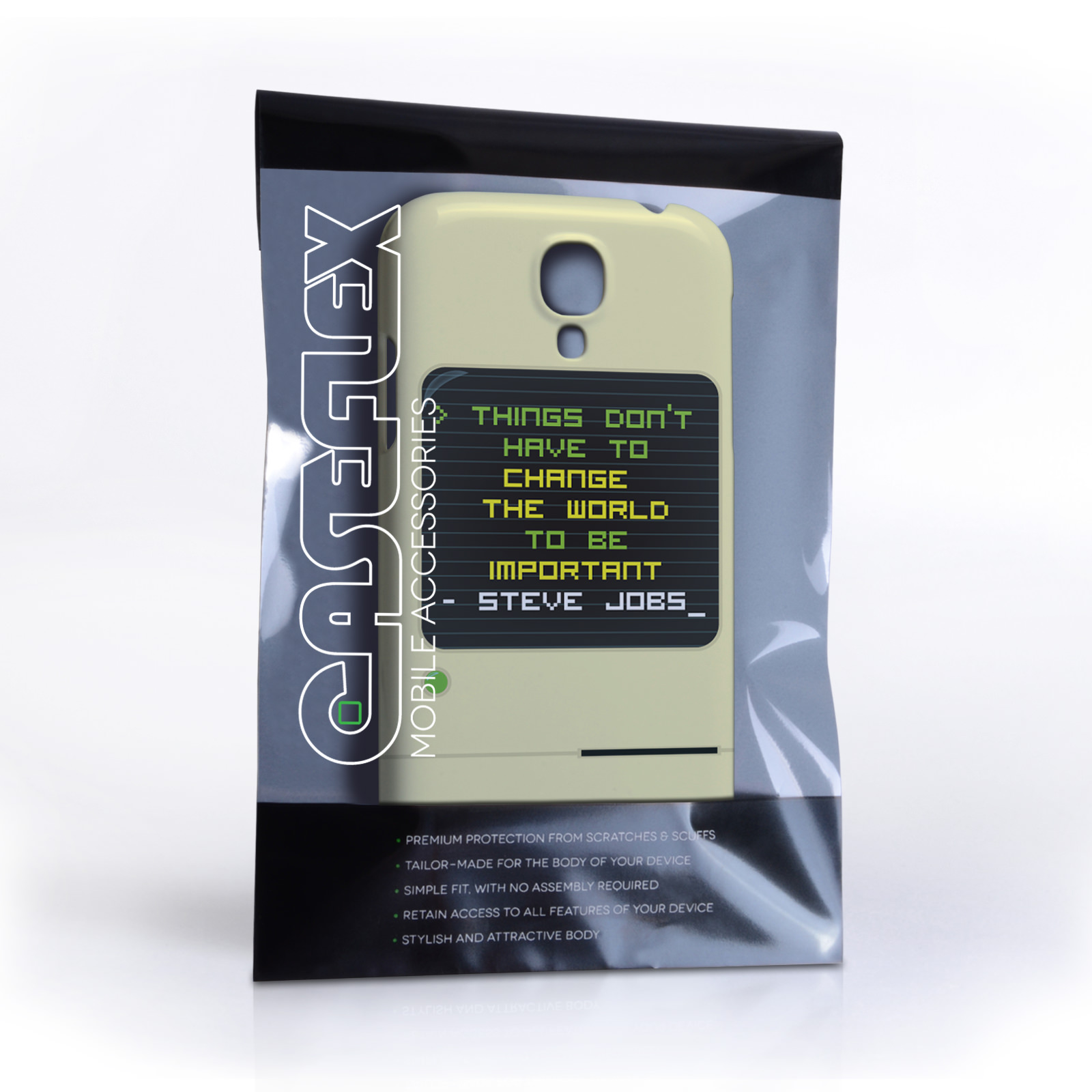 Caseflex Samsung Galaxy S4 Steve Jobs Quote Case