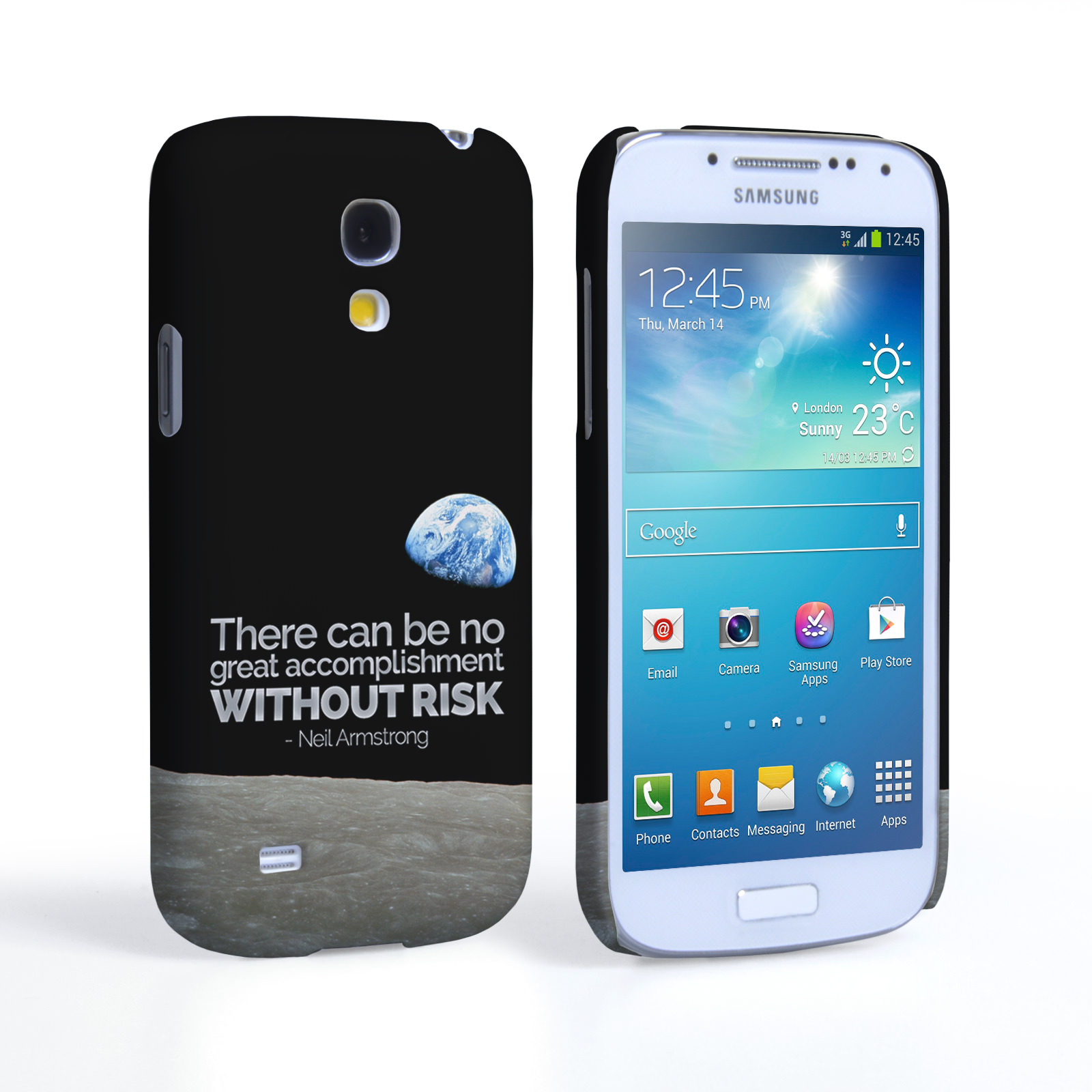 Caseflex Samsung Galaxy S4 Mini Neil Armstrong Quote Case