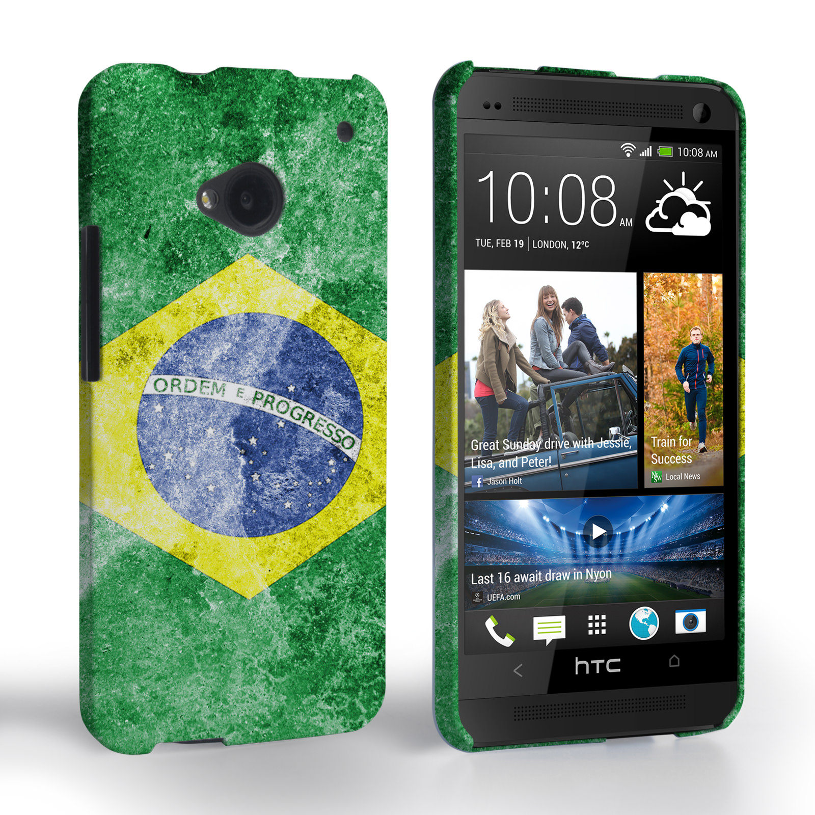Caseflex Htc One Retro Brazil Flag Case Mobile Madhou