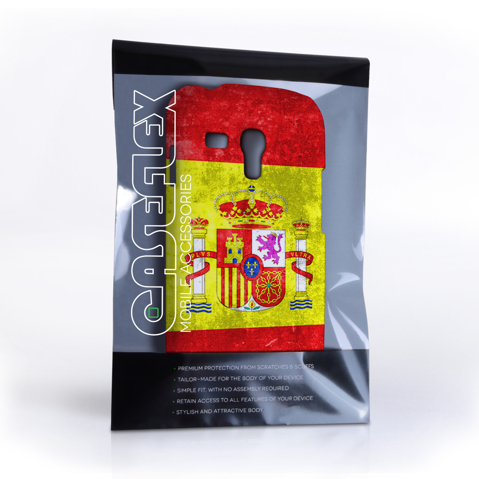 Caseflex Samsung Galaxy S3 Mini Retro Spain Flag Case