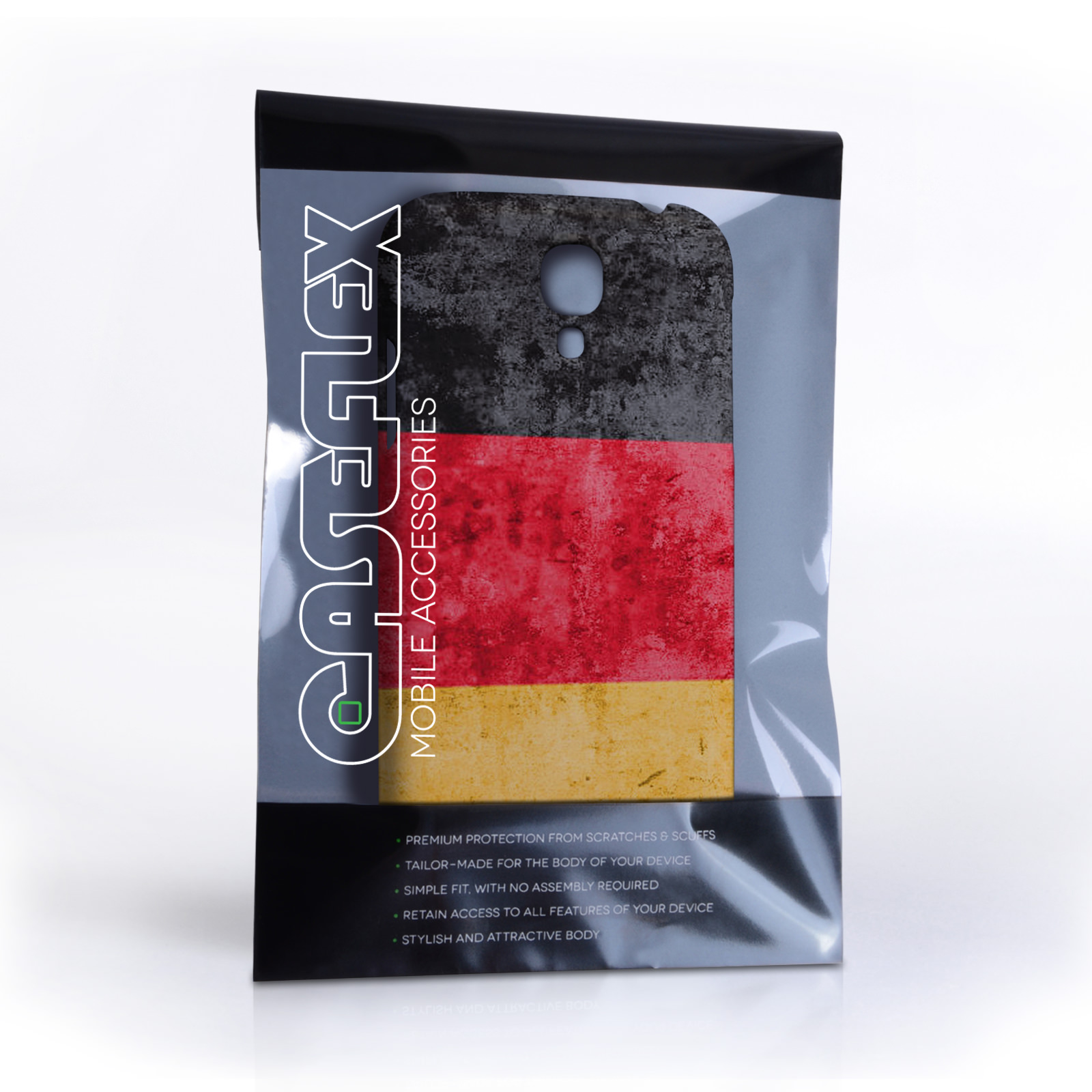 Caseflex Samsung Galaxy S4 Retro Germany Flag Case