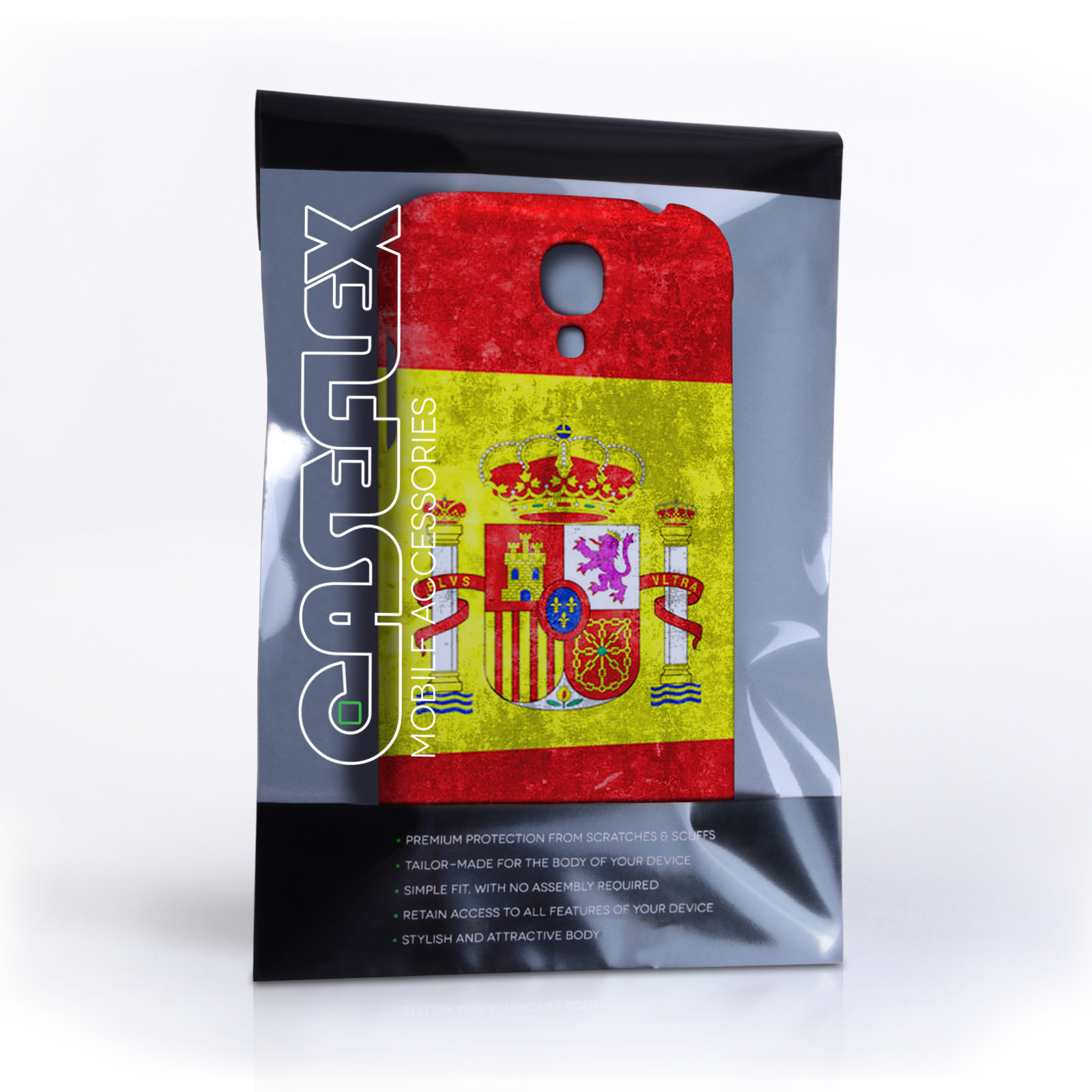 Caseflex Samsung Galaxy S4 Retro Spain Flag Case