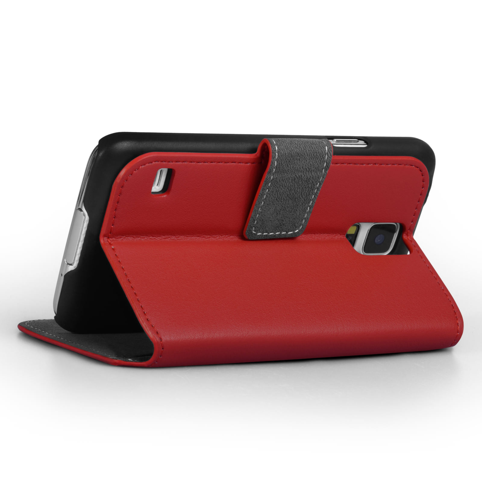YouSave Accessories Samsung Galaxy S5 PU Wallet Stand Case – Red
