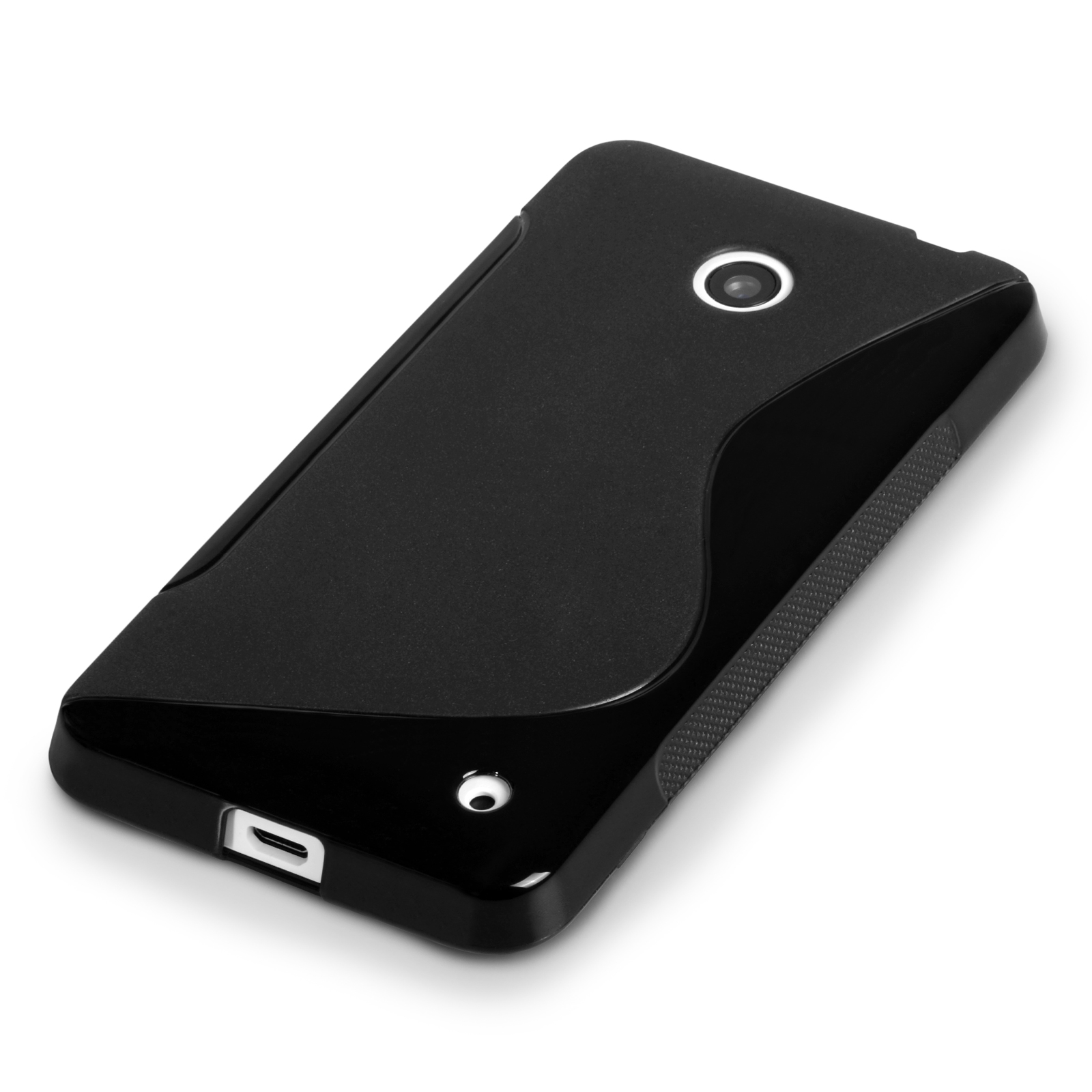 Caseflex Nokia Lumia 630 Silicone Gel S-Line Case - Black