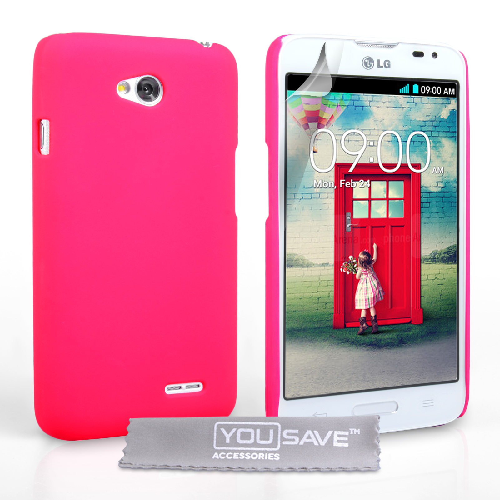 YouSave Accessories LG L90 Hard Hybrid Case - Hot Pink