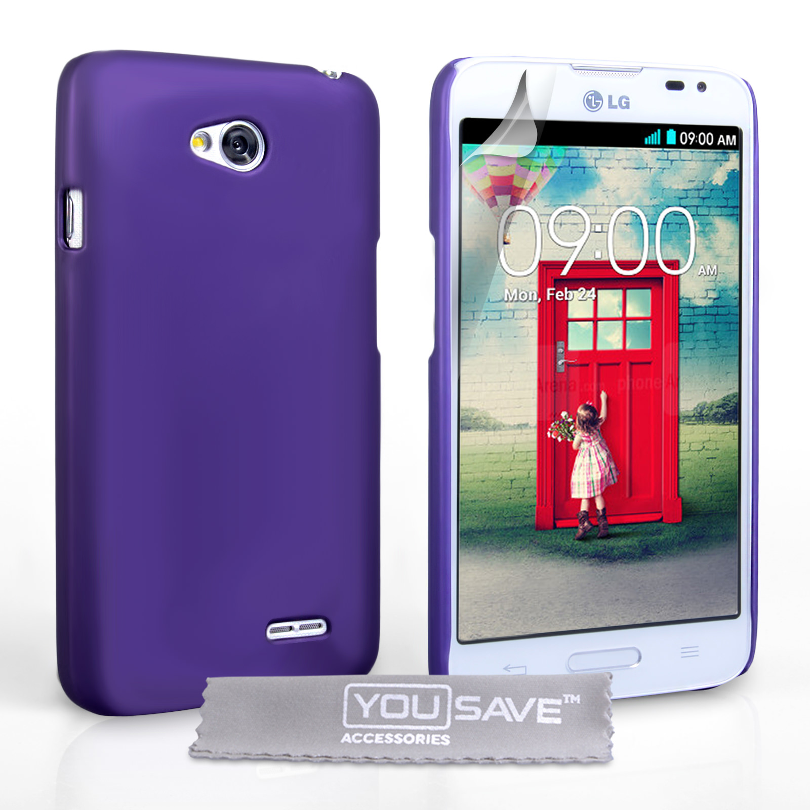 YouSave Accessories LG L90 Hard Hybrid Case - Purple