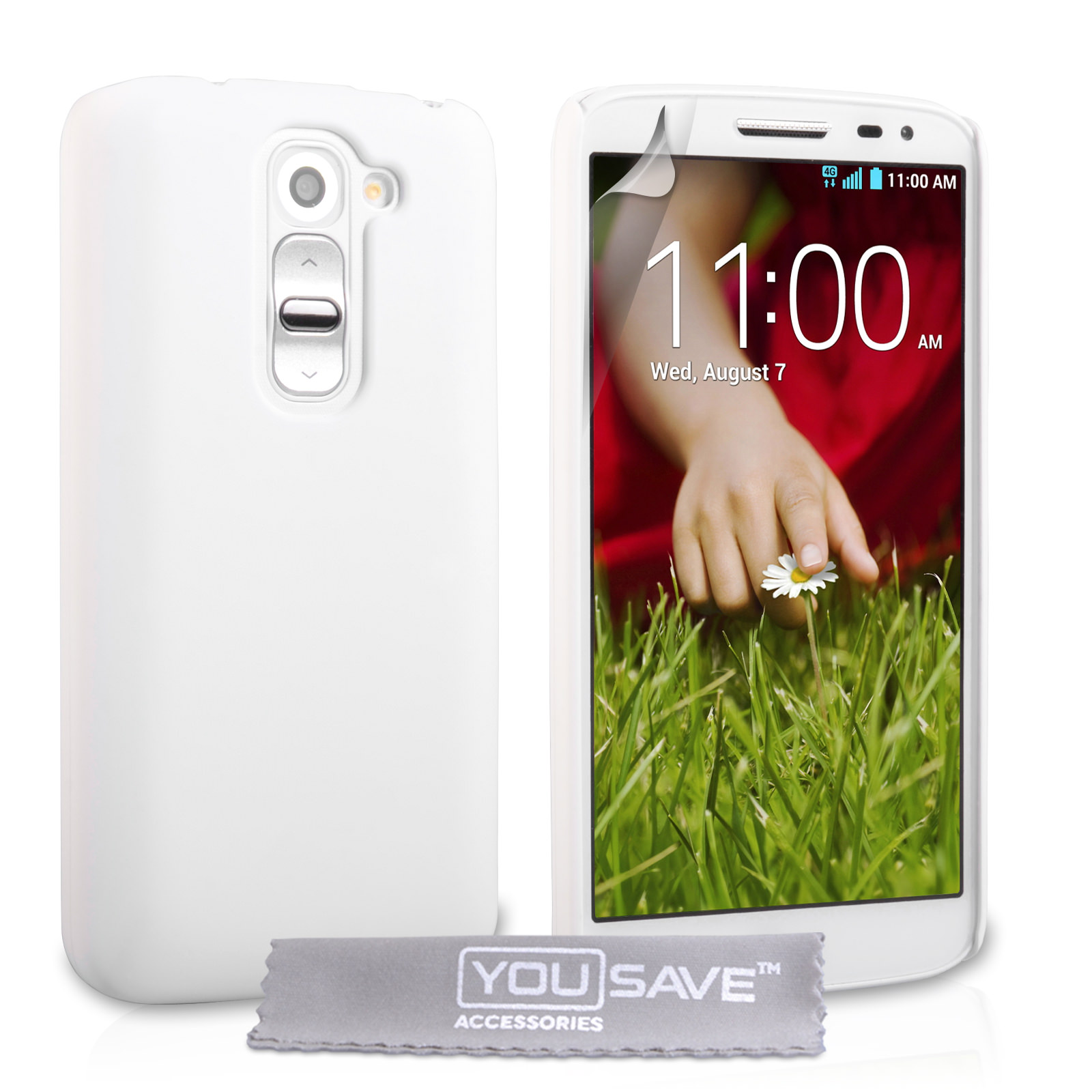 YouSave Accessories LG G2 Mini Hard Hybrid Case - White