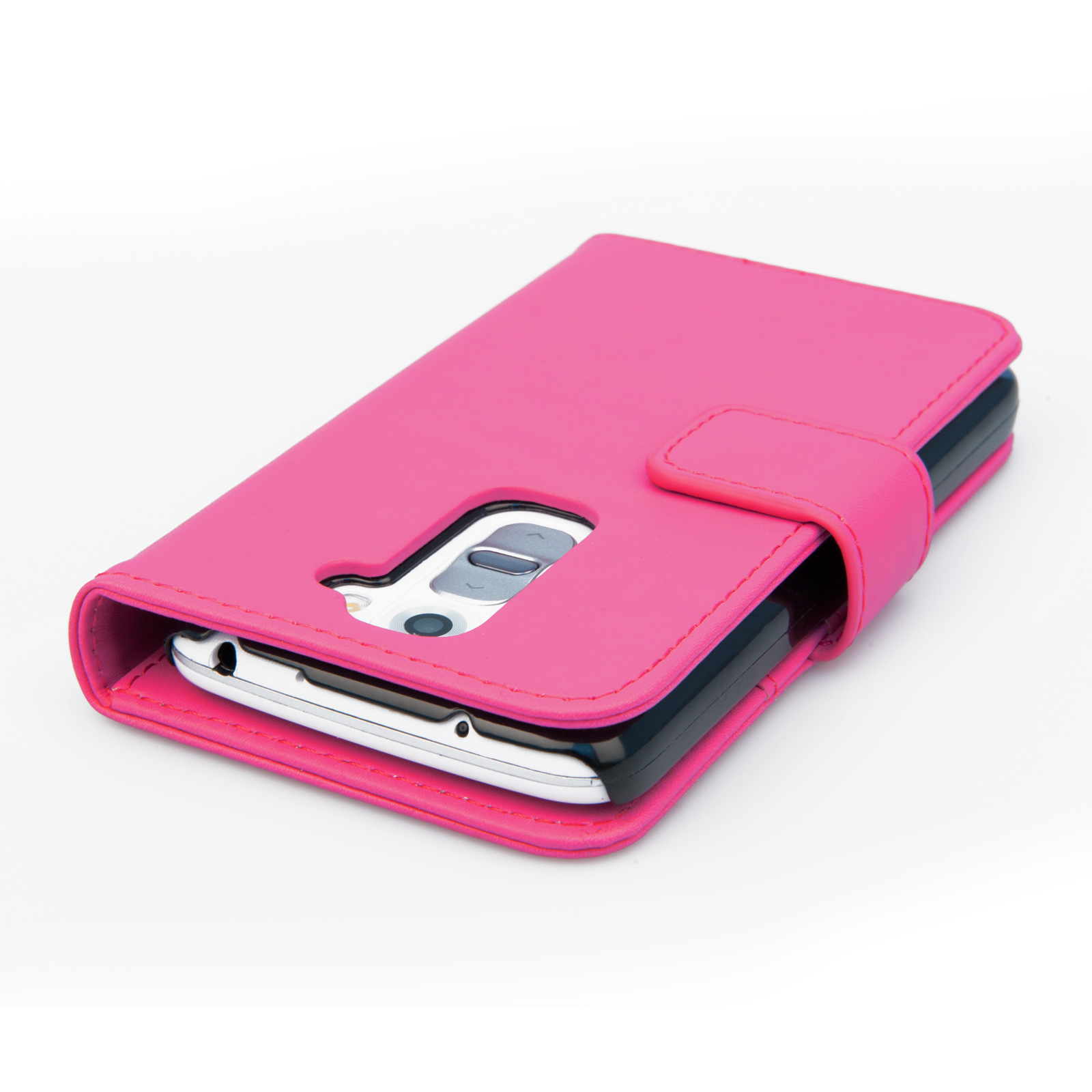 YouSave Accessories LG G2 Mini Leather-Effect Wallet Case - Hot Pink