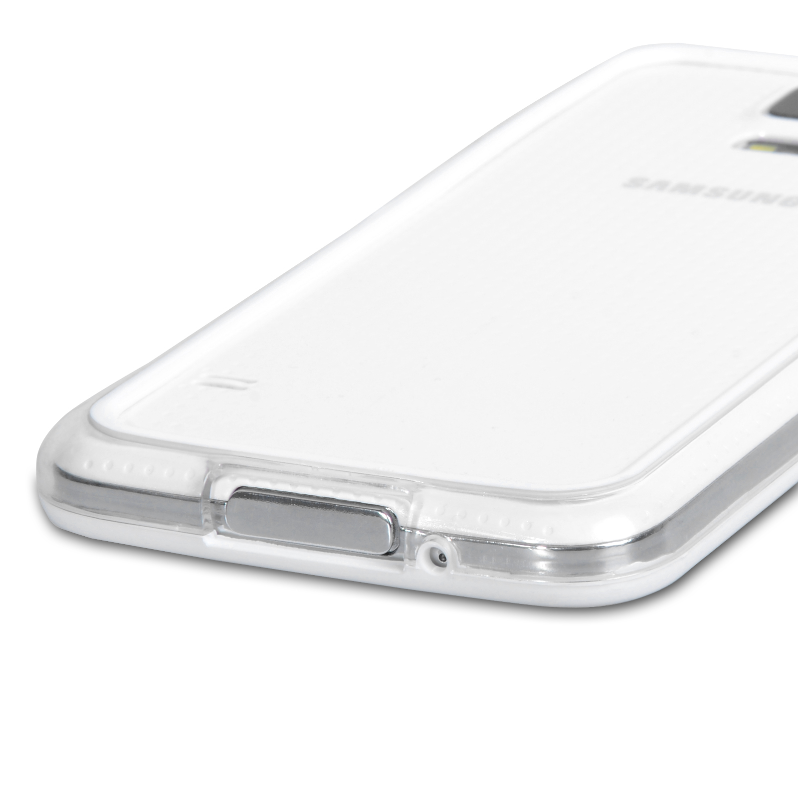 YouSave Accessories Samsung Galaxy S5 Bumper Case - Clear/White
