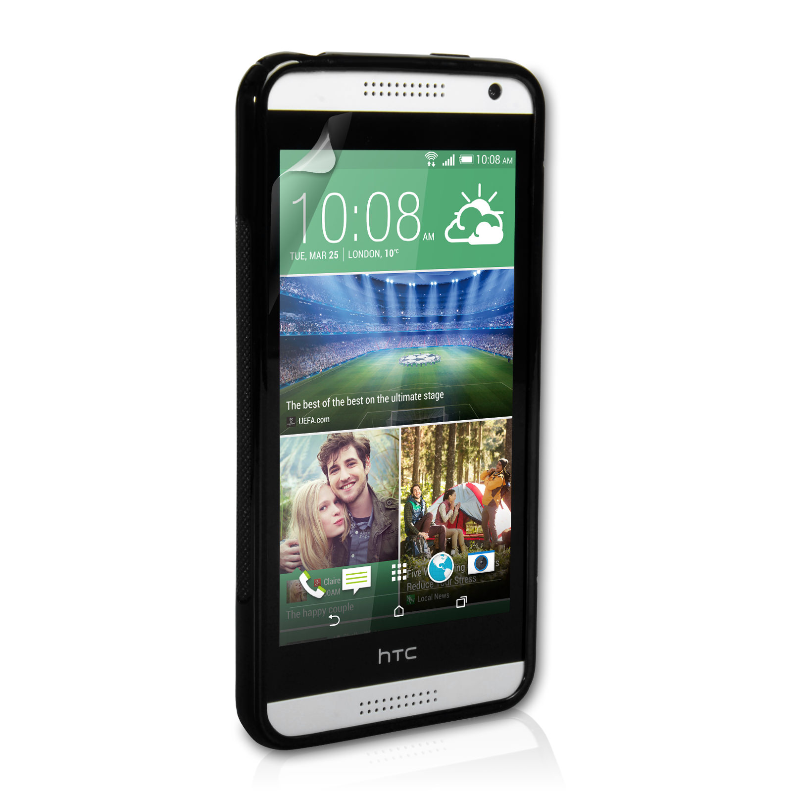 Caseflex HTC Desire 610 Silicone Gel S-Line Case - Black