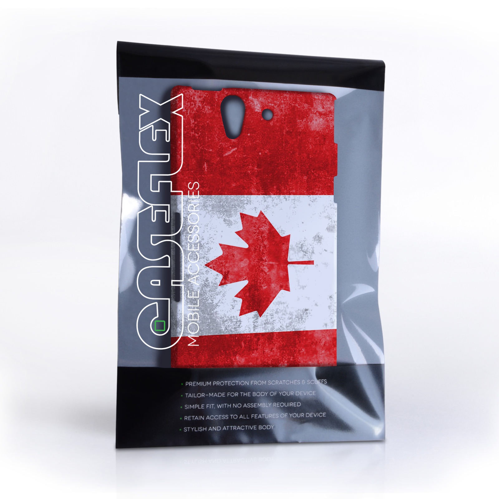 Caseflex Sony Xperia Z Retro Canada Flag Case