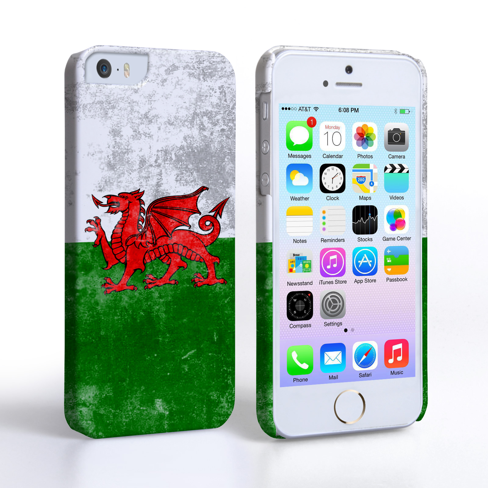Caseflex iPhone 5/5s Retro Wales Flag Case
