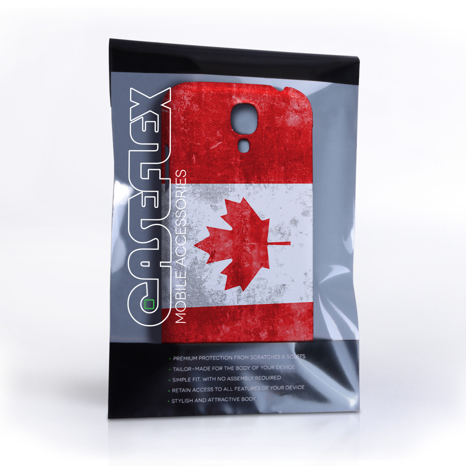 Caseflex Samsung Galaxy S4 Retro Canada Flag Case